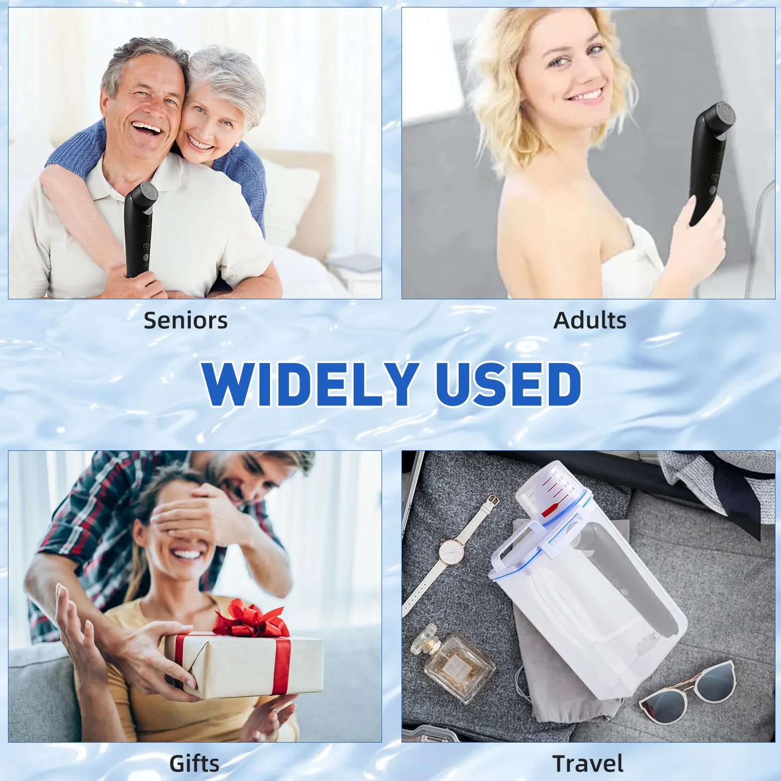 Bidé Portátil, 2.5L Bidé Eléctrico, Pulverizador Eléctrico de Mano para Bidé, Bidet de Mano Pulverizador Kit, Recargable, Ducha Aerosol limpio, Ideal para Viajes, Unisexo-Negro