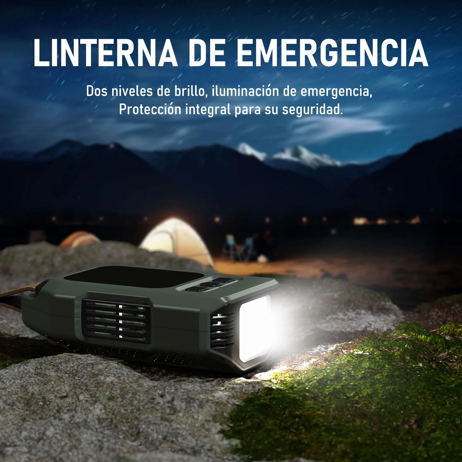 Detector de Monóxido de Carbono Portátil, 300 Horas de Autonomía, Medidor de Temperatura y Humedad, con función de Alarma y Linterna de Emergencia, Ideal para acampadas, Viajes, Coches y cocinas.