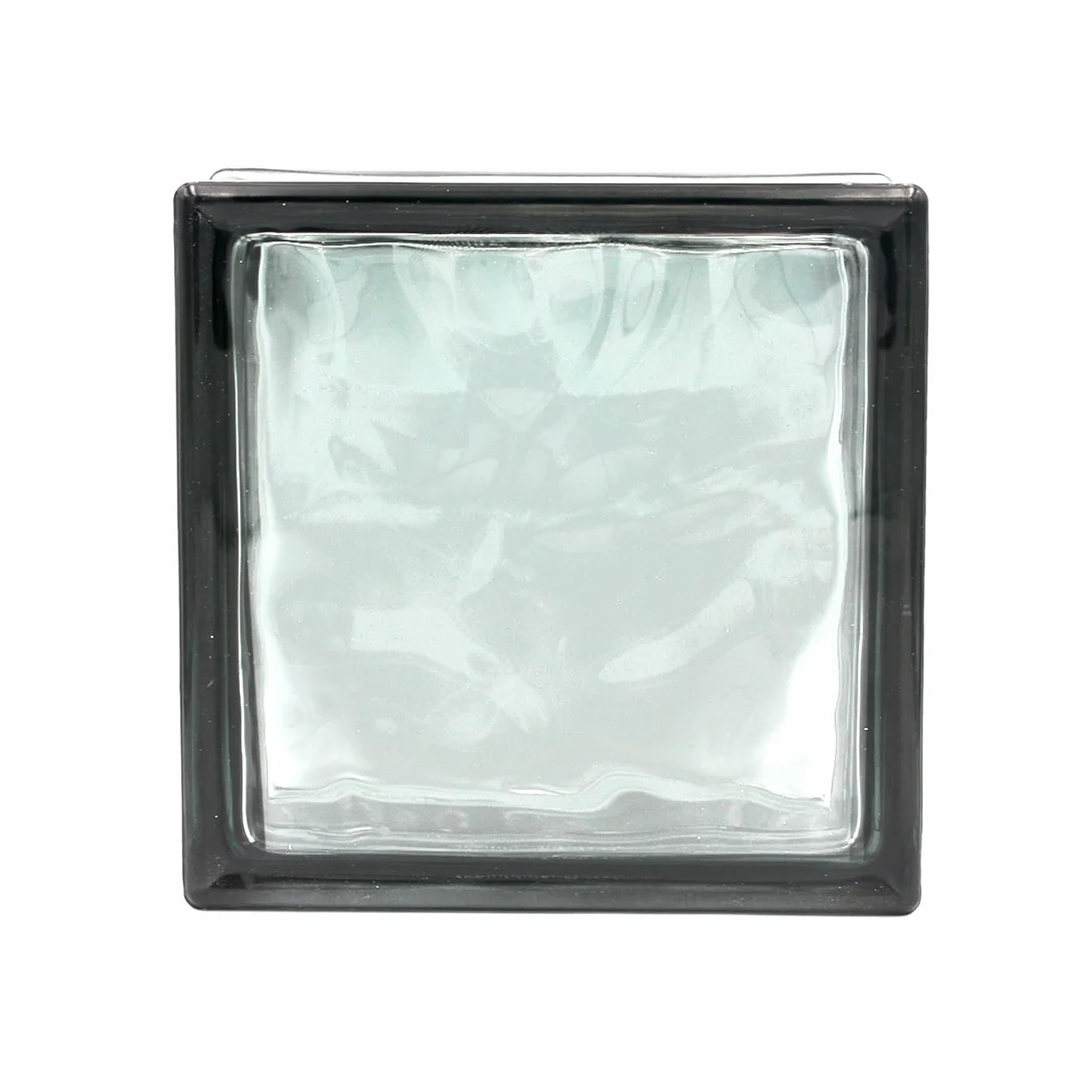 Bloque de vidrio Reflejos Ondulado color Antracita | cm 19x19x8 | Unidad de venta 1 caja de 6 pzas | Euro/pza. 5,50