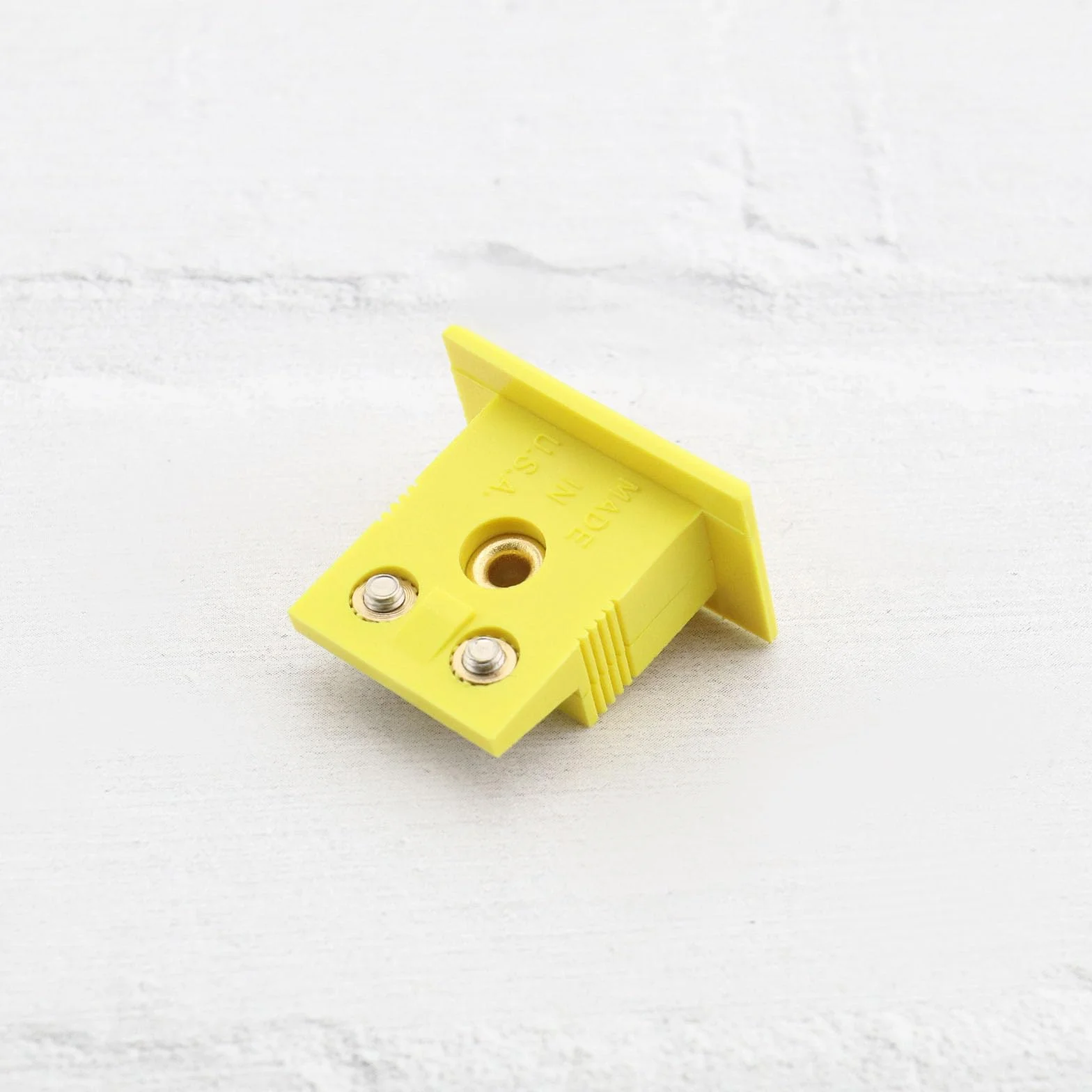 OTOTEC 4 Juegos de Conectores de Cable de Termopar Tipo K con Panel Minienchufe Amarillo con Instalación de Panel MPJ-KF de 21mm X 24mm X 14mm