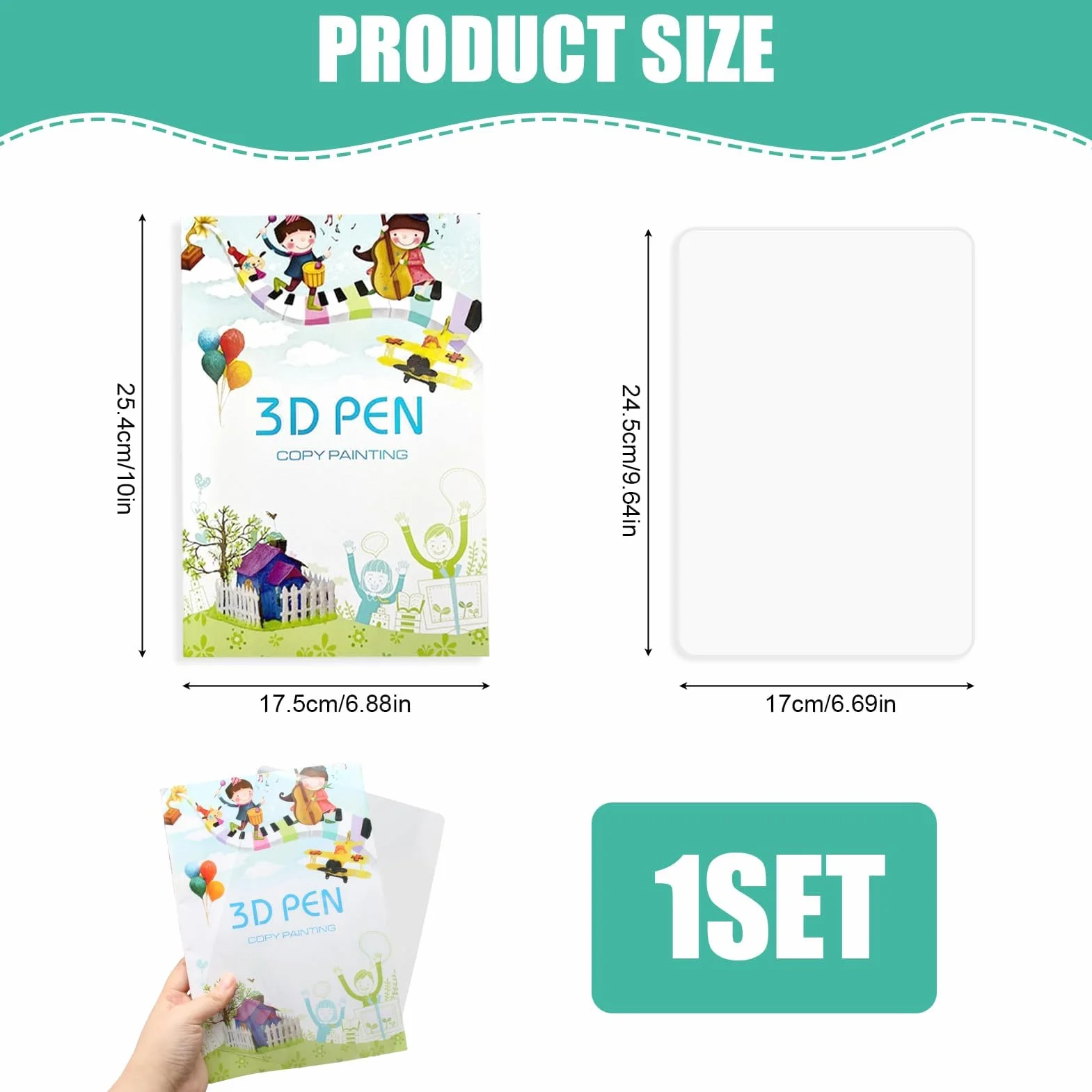 Plantillas de bolígrafo 3D reutilizables con 40 patrones, libro de dibujo con impresión 3D, tablero de copia de plástico transparente, regalo de bricolaje creativo