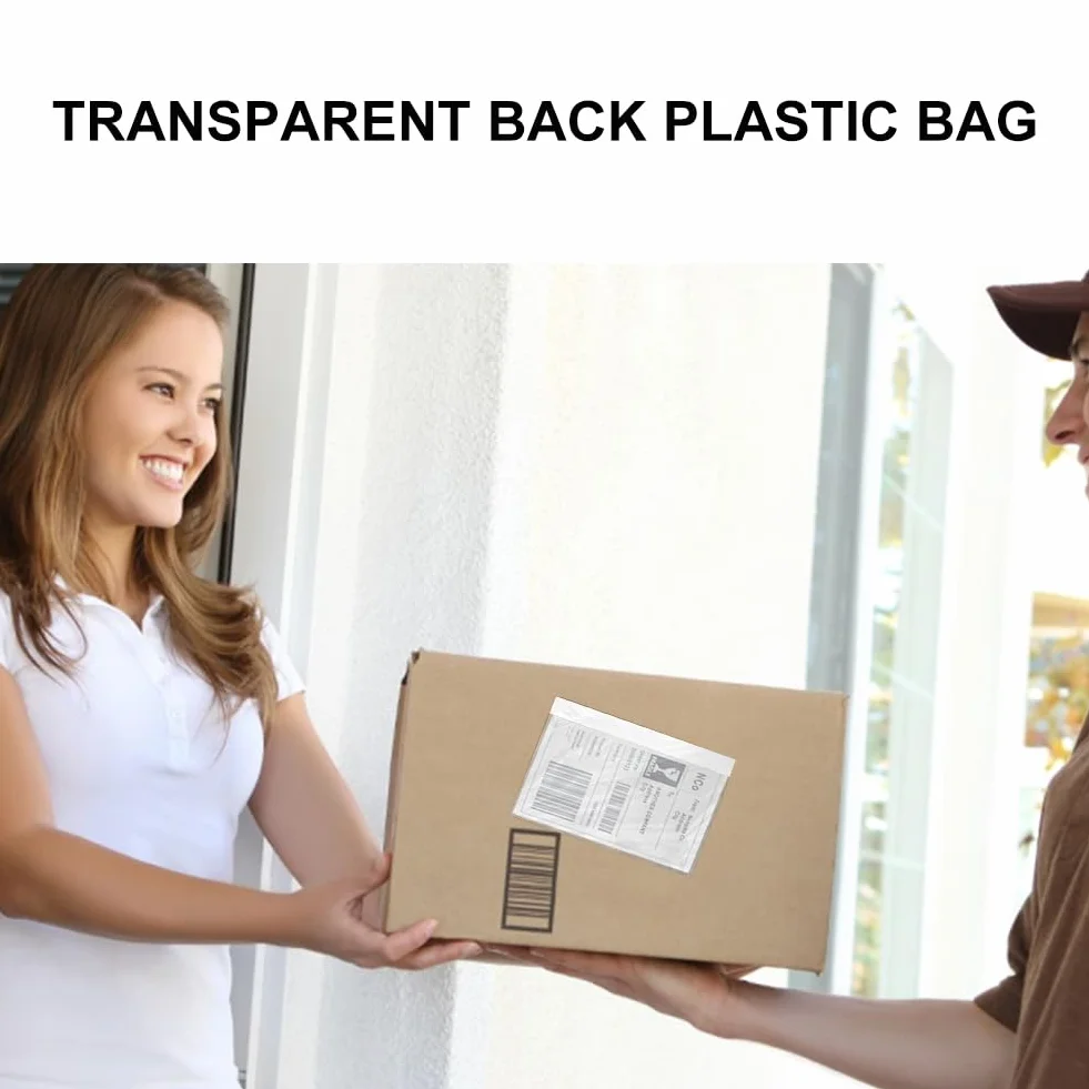 Bolsa Adhesiva Portadocumentos, Sobres Para Albaranes, Sobres Portadocumentos Adhesivos, Bolsa de Albaran, Guarda Albaranes, Facturas, Se Adapta a Documentos de Tamaño A5, 25 Piezas, Transparente