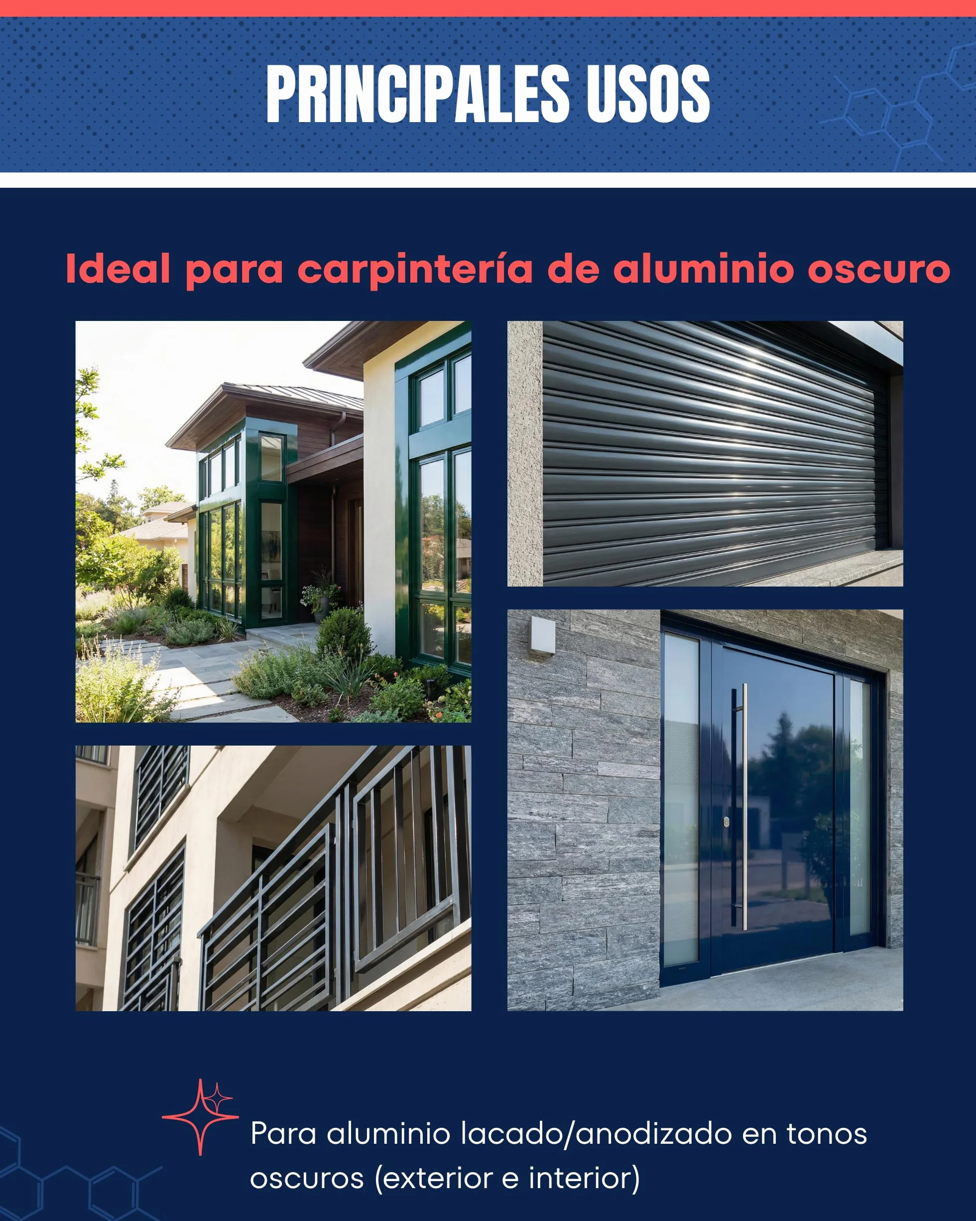 SLIKEM 1L - Restaurador Reparador Aluminio Lacado Oscuro con Silicona – Recupera Color y Brillo – Ventanas Puertas Persianas – Hidrofugante Antisuciedad
