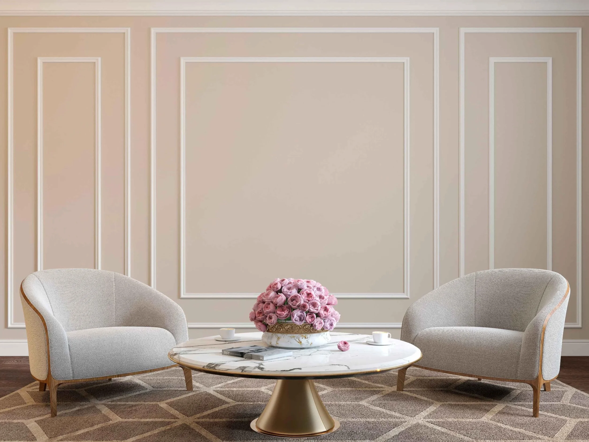 Hungbak Panel de moldura para riel de silla 3 m x 2,7 cm blanco pintable