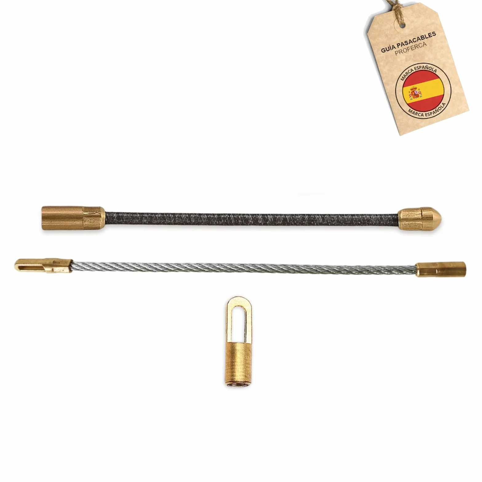 Kit Accesorios Guía Pasacables | Rosca Universal M5 | Guías de 4.5mm | 2 Cabezas Flexibles | 1 Anilla Final