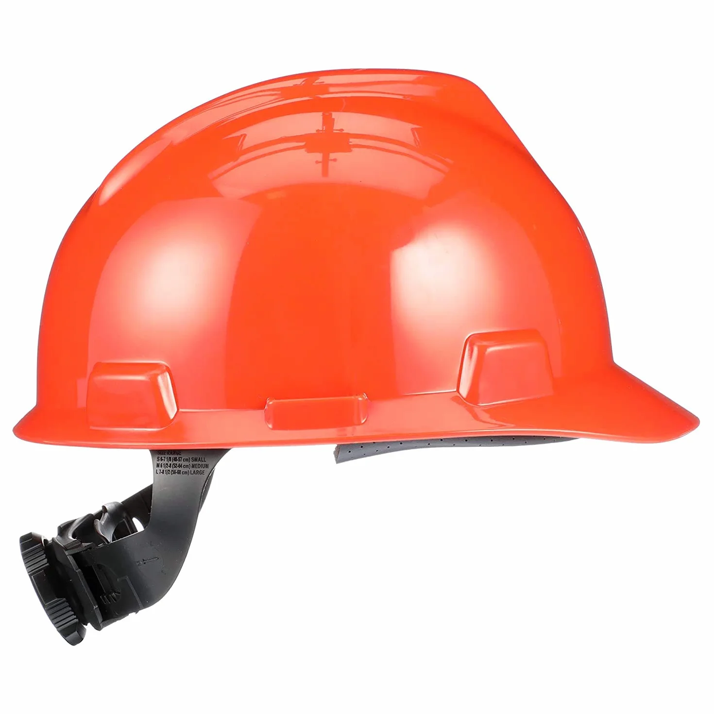 MSA 475361 Tapa ranurada V-Gard, con suspensión Fas-Trac III, Orange, Estándar