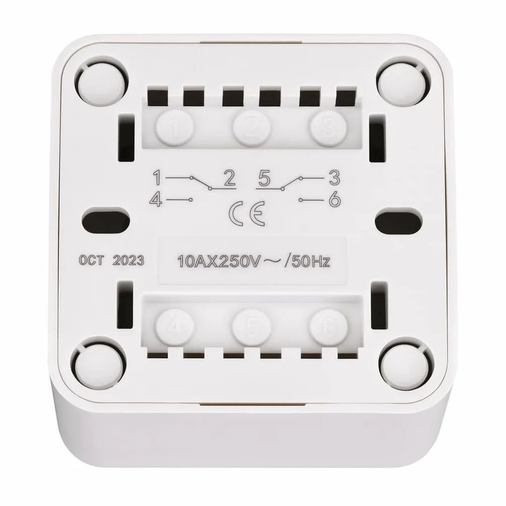 Mecanismo Superficie Policarbonato Blanco 10A 250V Doble Interruptor