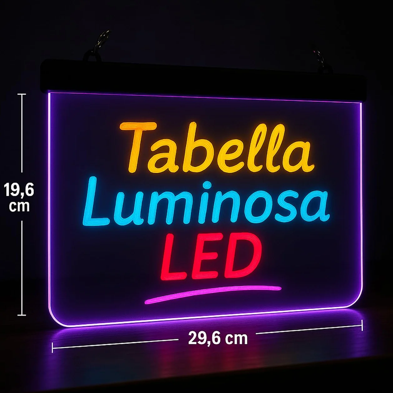 Letrero LED personalizable mesa luminosa luz multicolor para locales bares