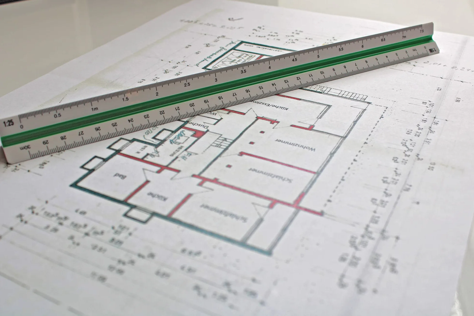 Wedo Arquitecto 1 regla prismática 30 cm blanco
