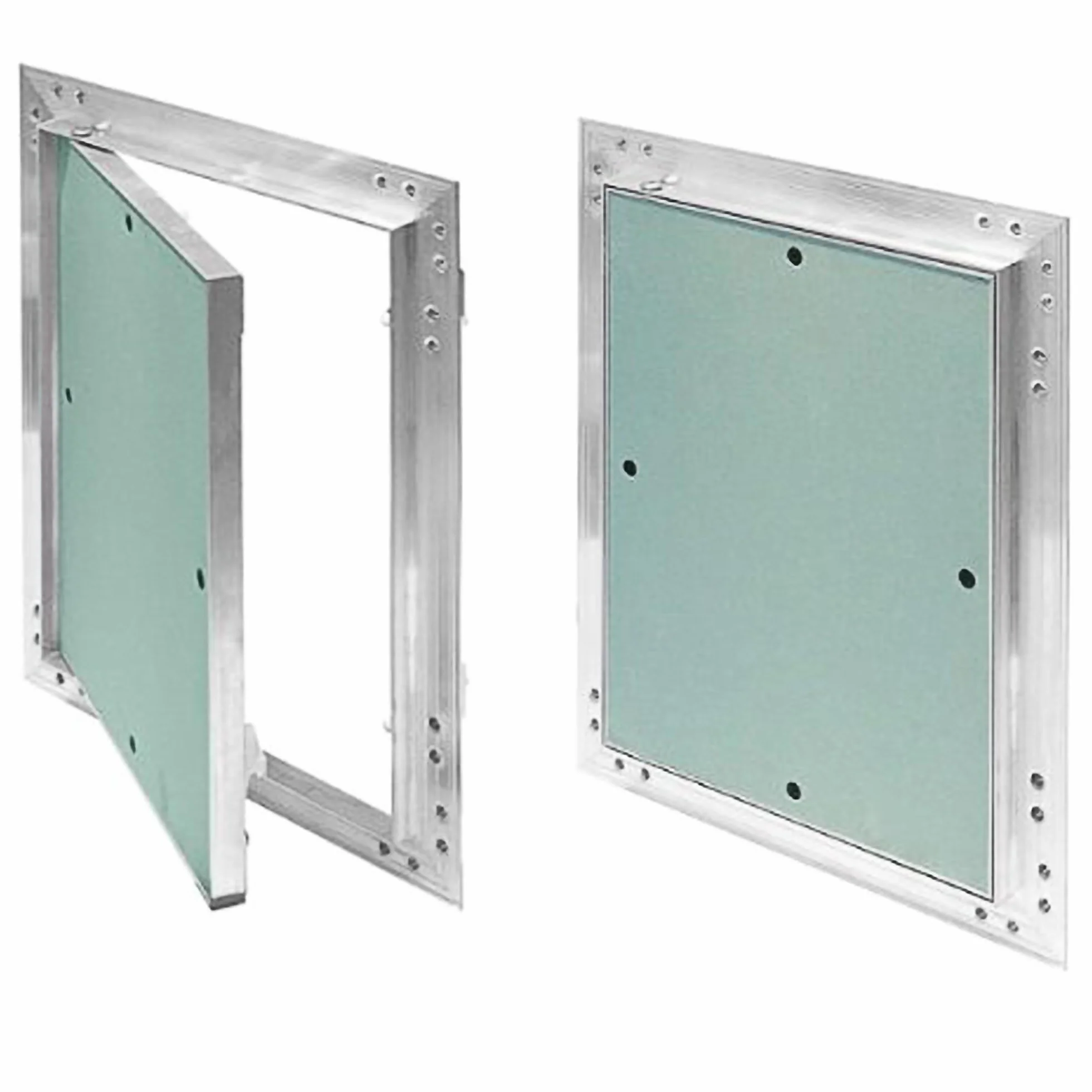 SYSTERM Tapa para revisión 150x200 mm yeso 12,5 mm KRAL1 pladur Revisión Mantenimiento Puerta 15x20 cm Mantenimiento Tapa de limpieza Mantenimiento Apertura, marco de aluminio Verde menta en seco