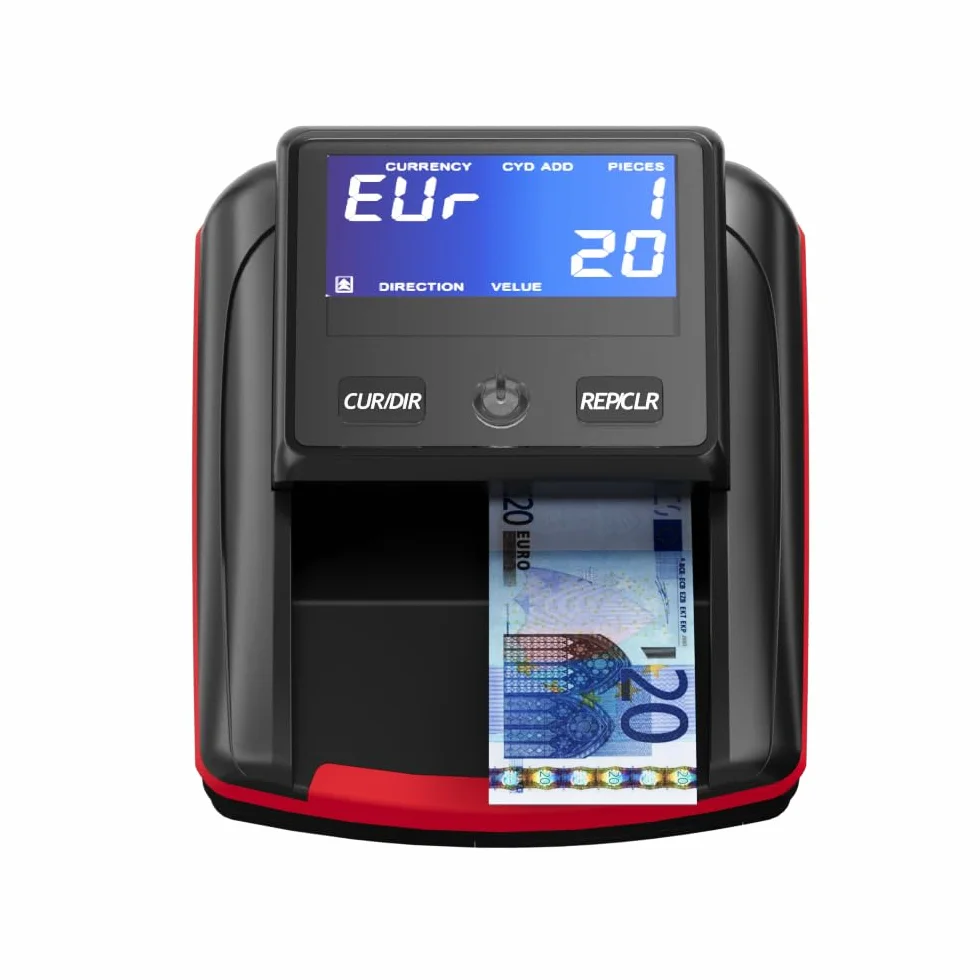 Detector de billetes falsos Euro automático con batería recargable