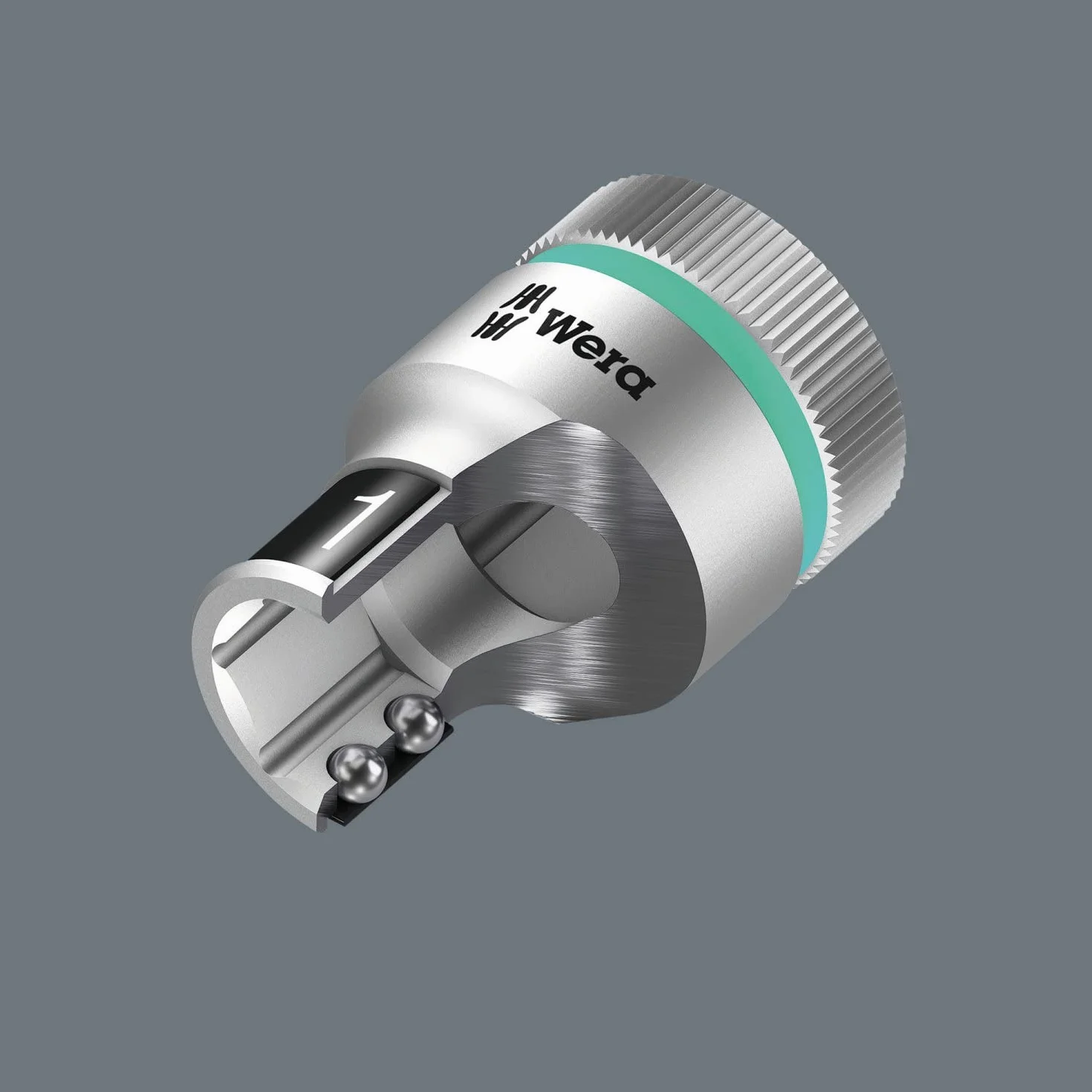 Wera 05003755001 8100 SA All-in Juego de carraca Zyklop Speed, Negro, Cromo, Verde, 1/4"