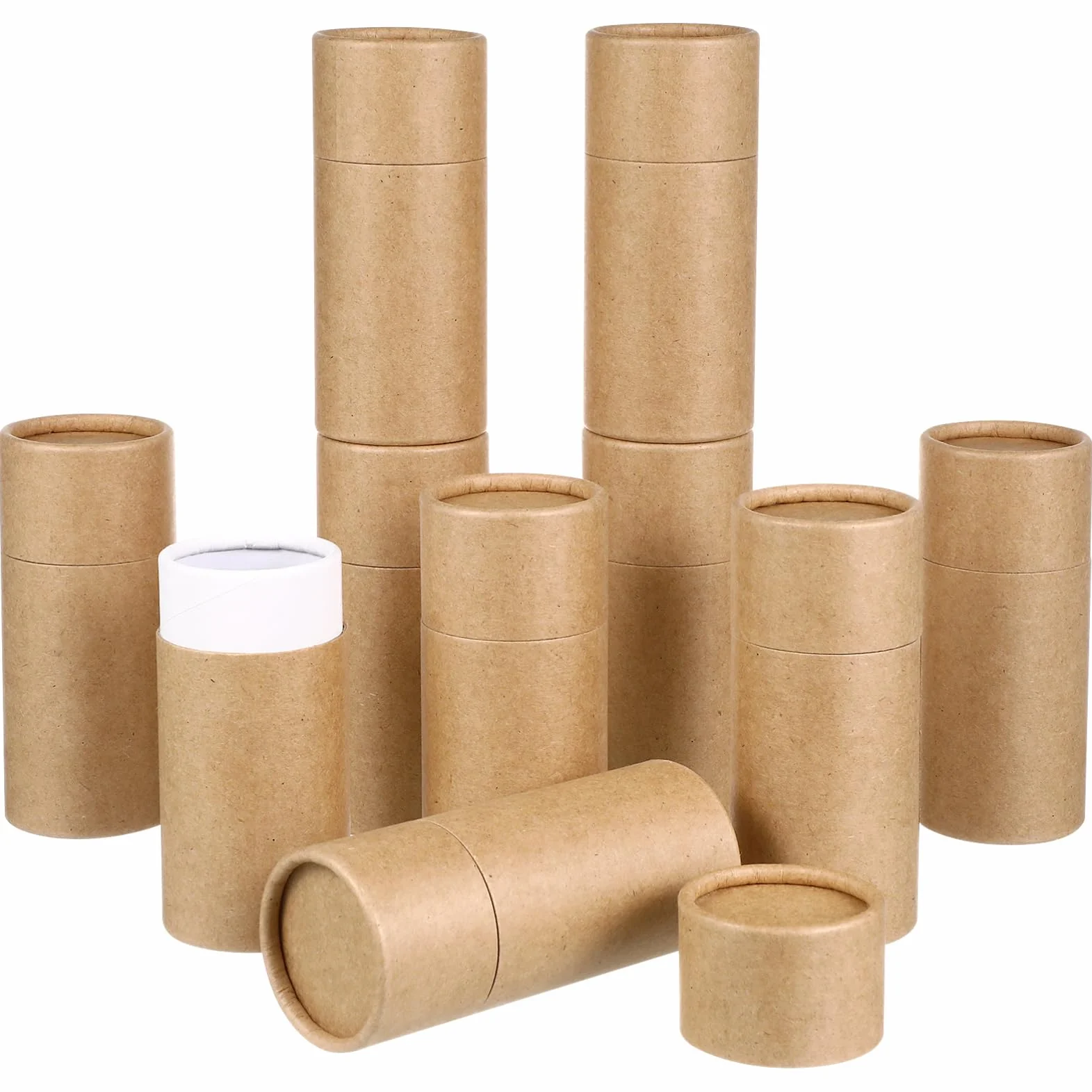 COHEALI 40 Piezas Caja Tubo de Papel para Aceite Esencial Tubos de Embalaje Kraft con Tapas