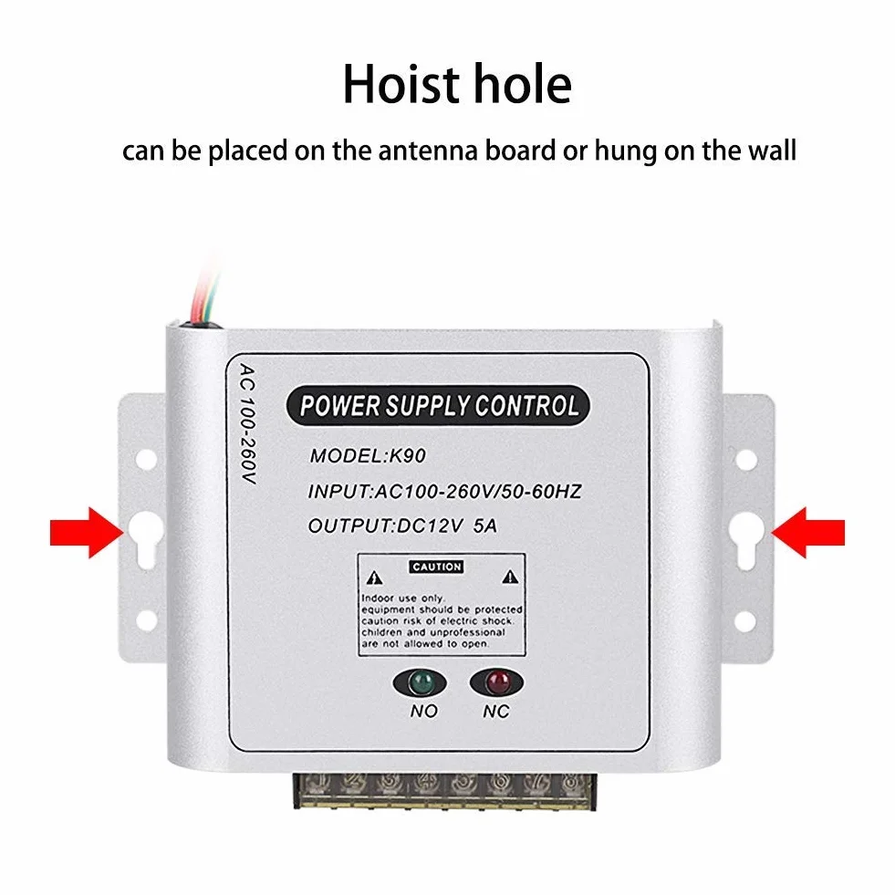 K90 de Control de Acceso de 12 V Fuente de alimentación Batería de Respaldo para cerraduras eléctricas Cerraduras magnéticas Teclados Sistemas de Seguridad de intercomunicación