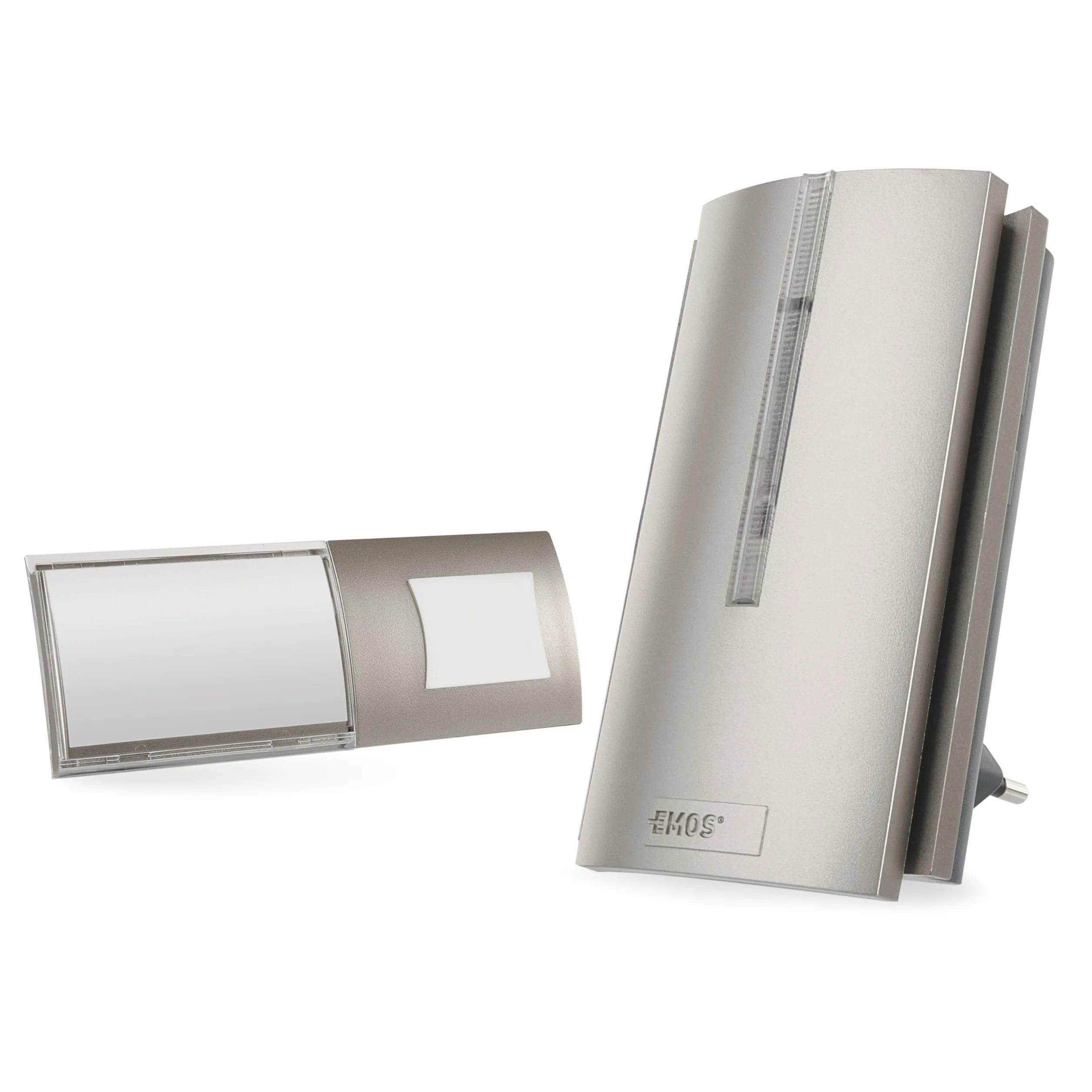 EMOS Juego de Timbre inalámbrico con función de repetidor y Puerto USB-C, Alcance Ilimitado, Volumen de 5 Niveles hasta 85 dB, indicador LED, 16 melodías, función de Memoria, 230 V