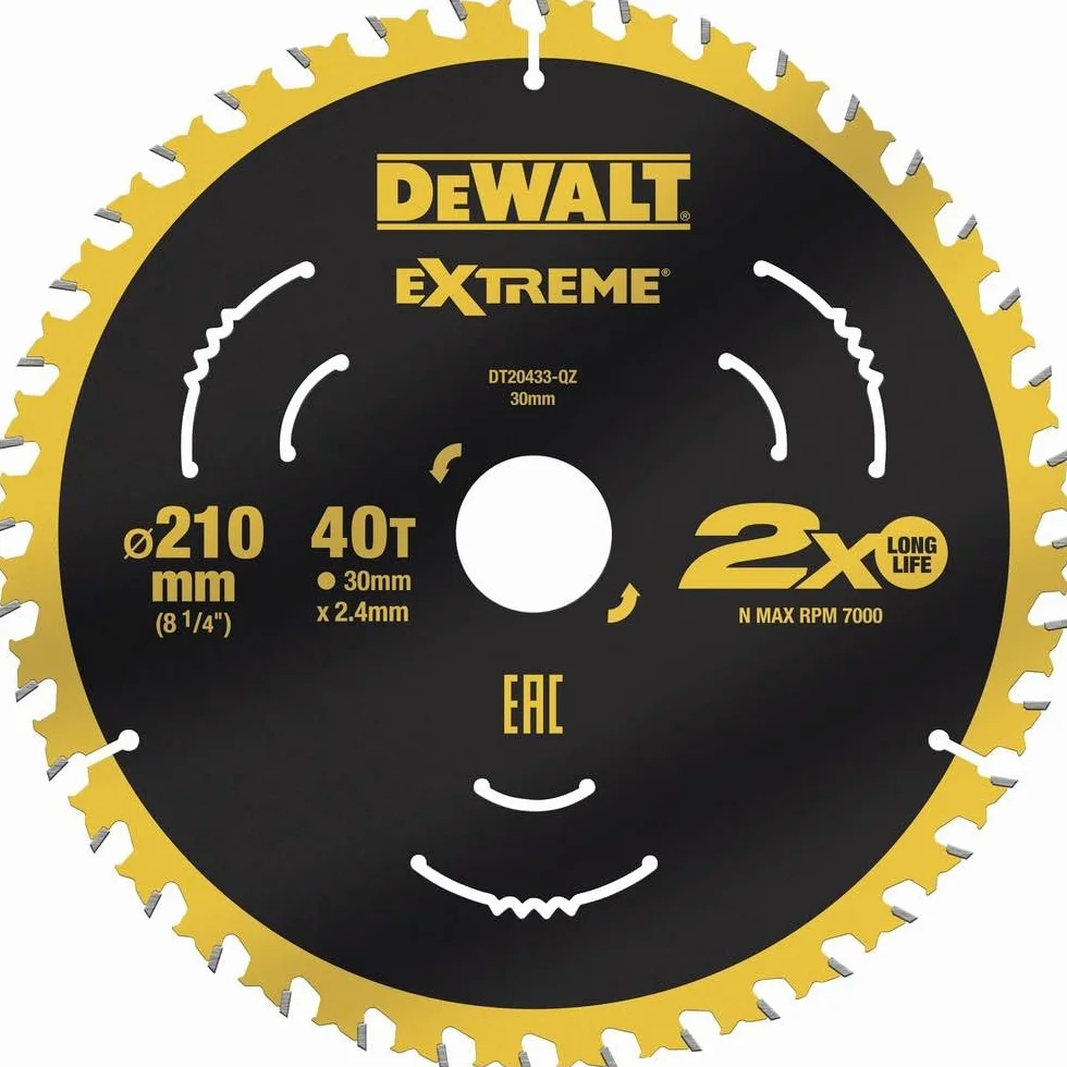 Dewalt DT20433-QZ hoja de sierra 210 x 30 x 2.4mm Zähneanzahl: 40 1 pieza