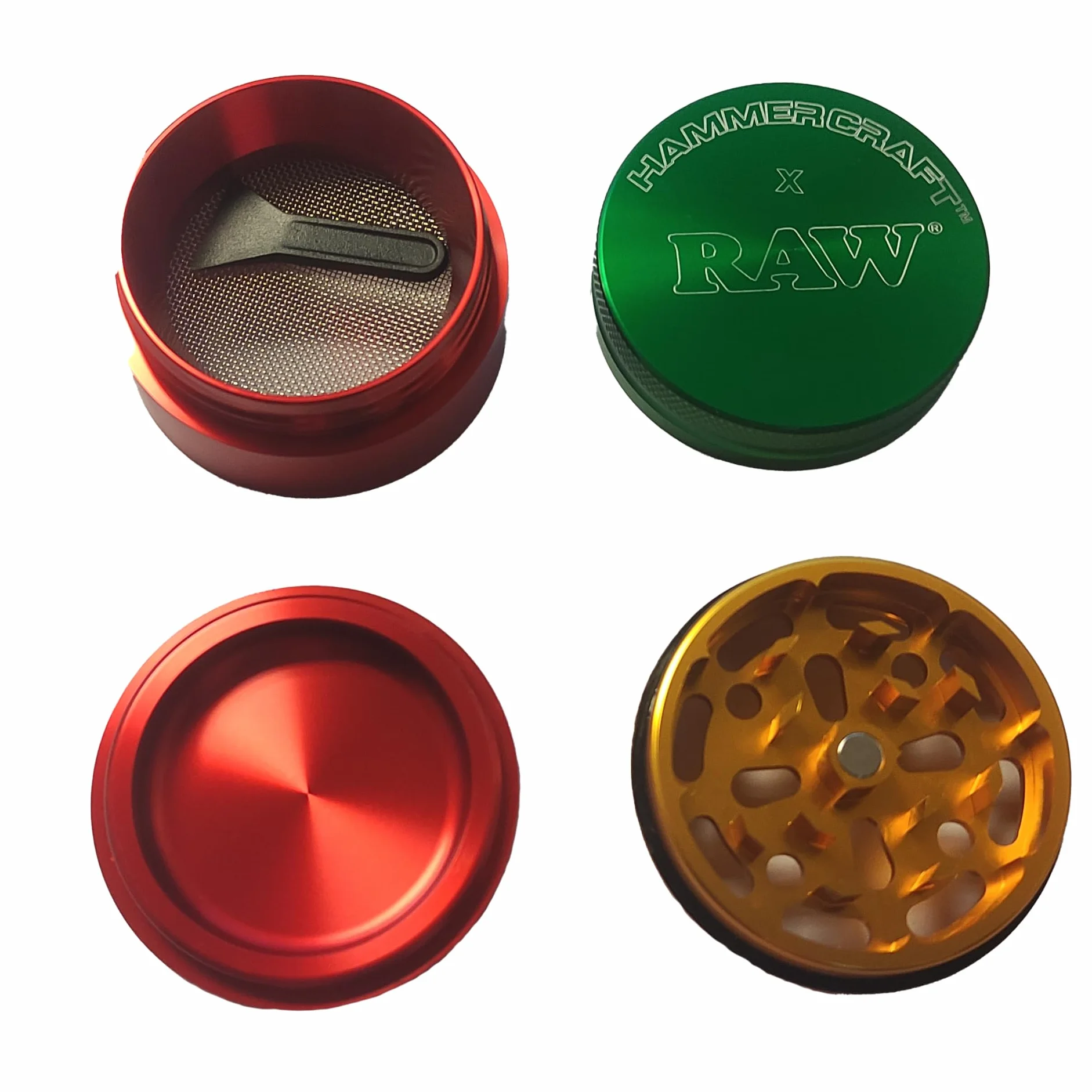 RAW Rasta-Hammer-Bastelmühle de aluminio, Tamaño L: 6,3 cm