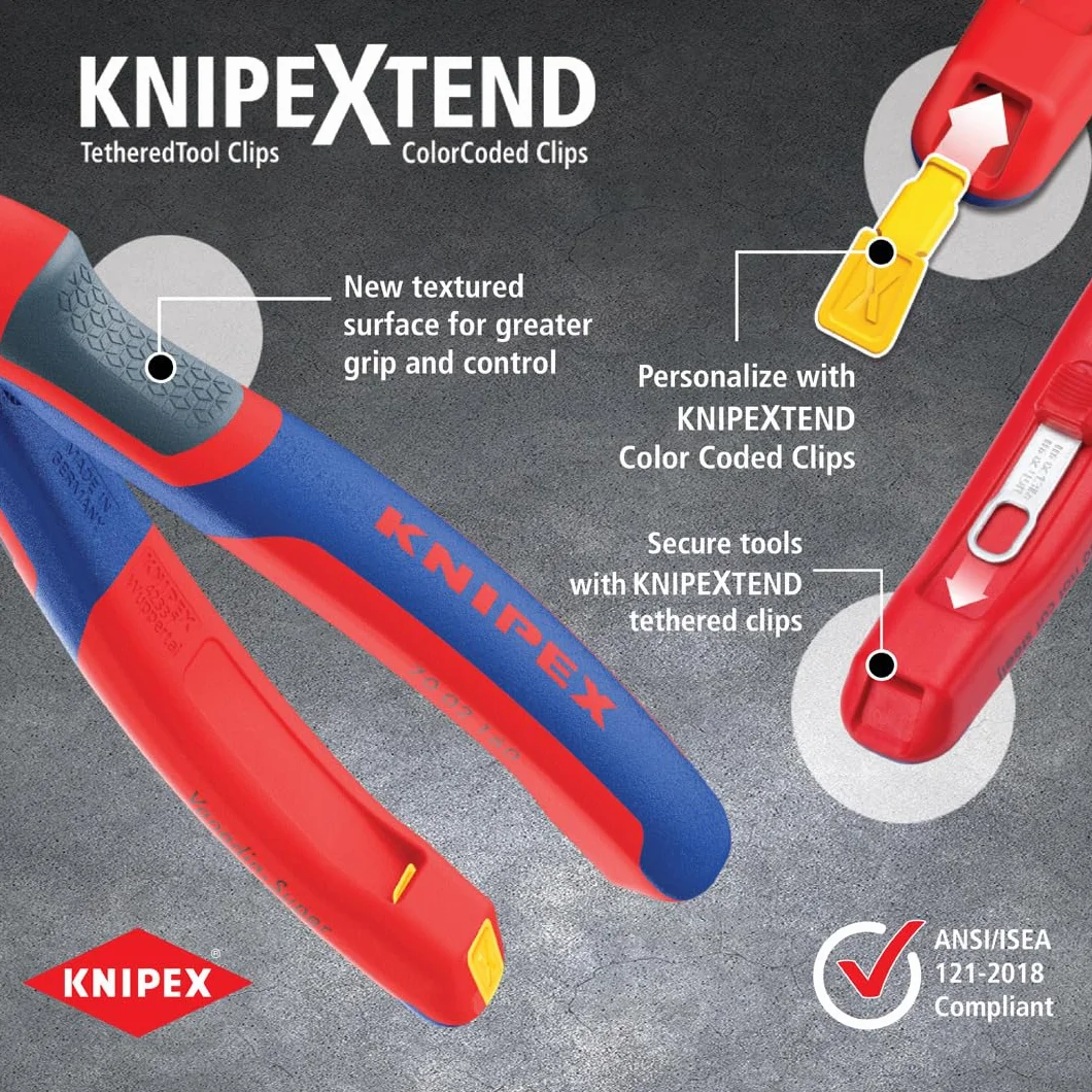 Knipex 25 02 140 largo nariz alicates con agarre cutter-comfort