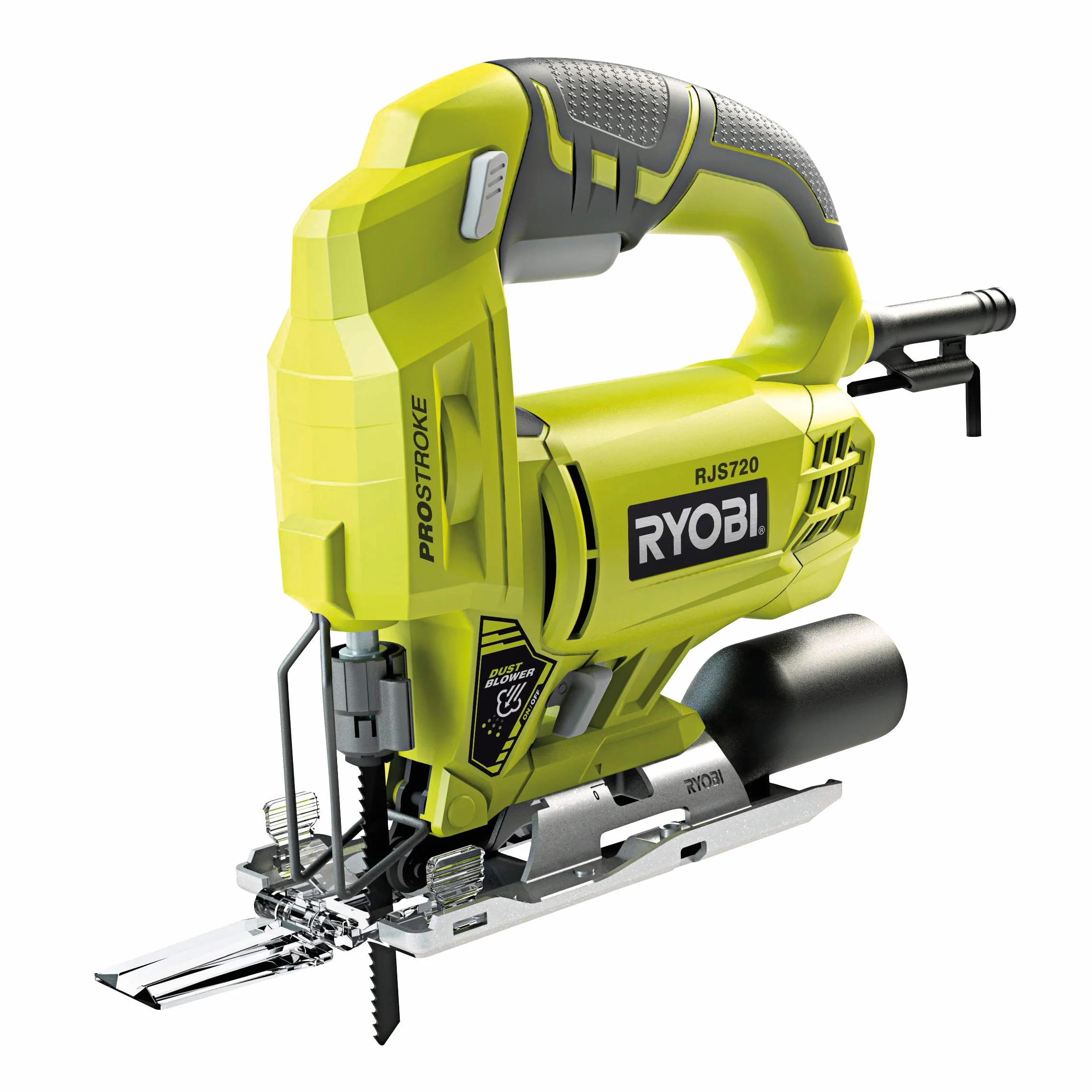 Ryobi RJS720-G power jigsaws 500 W 1,8 kg - Sierra eléctrica (Corriente alterna, 500 W, 1,8 kg, 7,2 cm, 3000 spm, 6 mm)