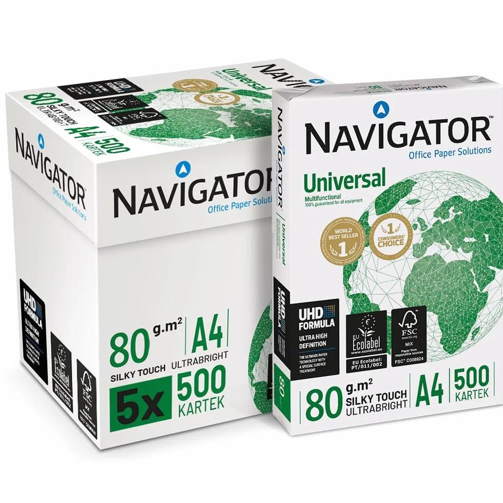 Papel multiusos para impresora A4 80gr 2500 hojas Navigator Universal