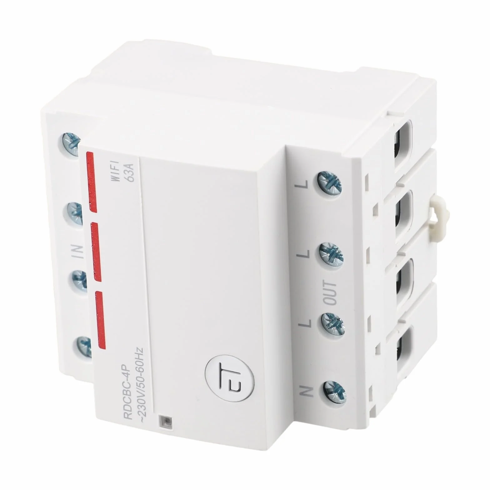 Disyuntor de circuito WiFi trifásico con control remoto con interruptor temporizador y voz, corriente nominal 63A 80A, 3P+N polos, soporta escenas de hogar inteligente (63 A)