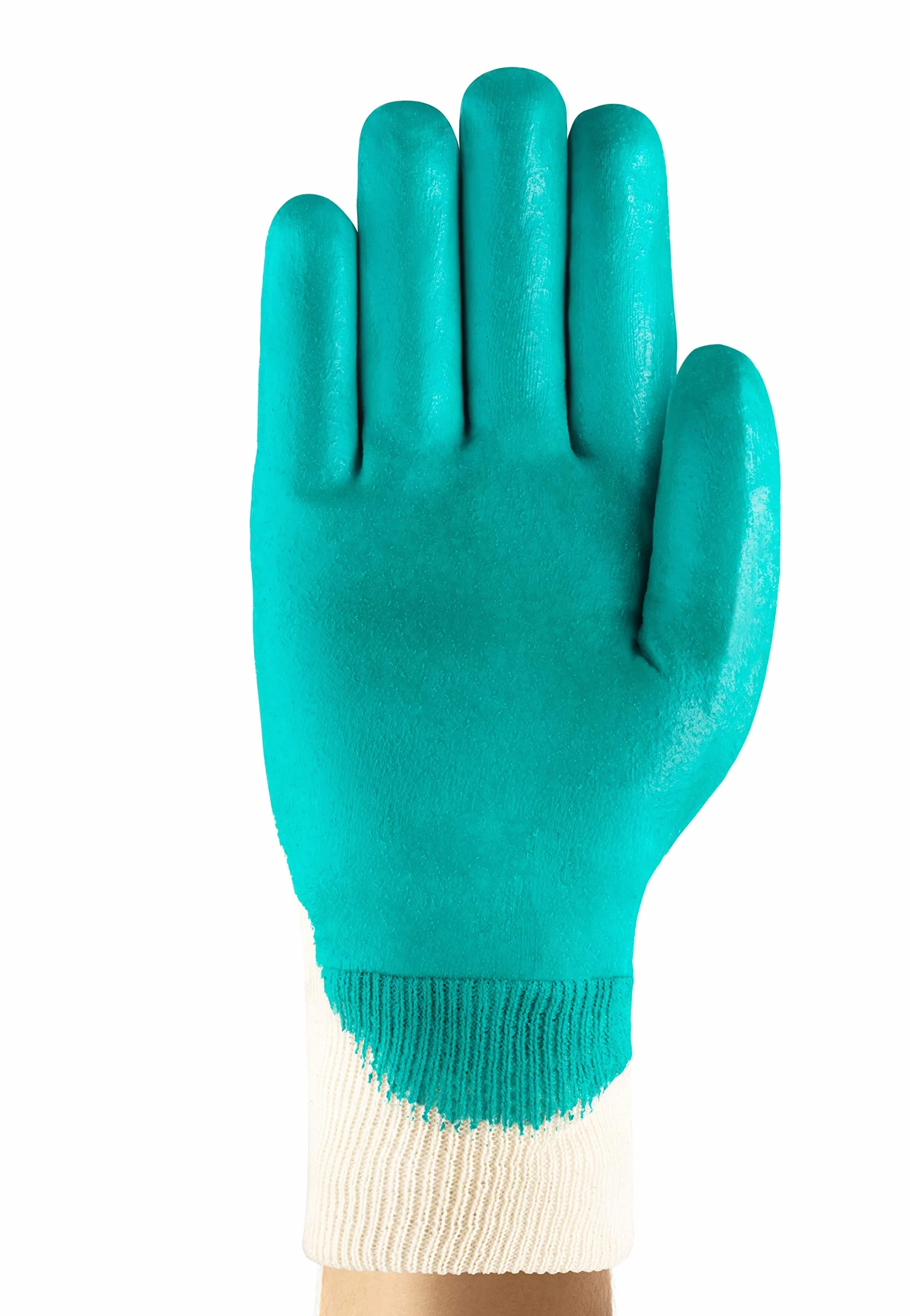 Ansell ActivArmr 47-200 Guantes de Trabajo, Extra-Resistente para Trabajos Pesadas, Resistencia a Cortes y Aceite, Revestimiento de Nitrilo sin Silicona, Talla S (12 Pares)