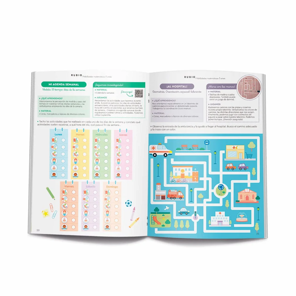 Habilidades matemáticas Rubio 5 años | Actividades de situaciones de la vida diaria, e incluyen descargables, juegos y recursos artísticos, gráficos y ... Matemáticas para Educación Infantil RUBIO)