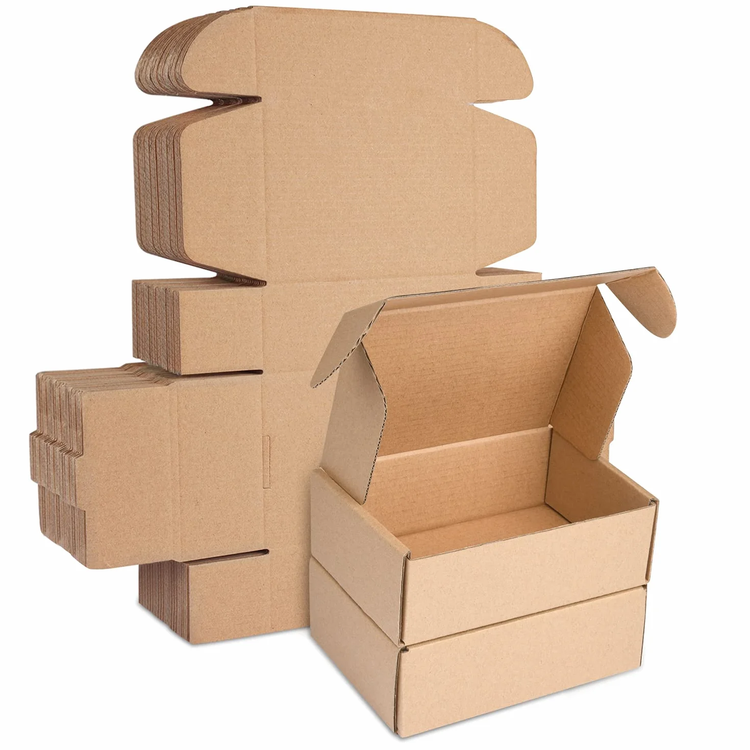 25 Piezas Cajas de Cartón Corrugado, 150x100x50mm Cajas de Paquetes Pequeños, Cajas de Embalaje para Negocios, Correos, Almacenamiento o Regalo