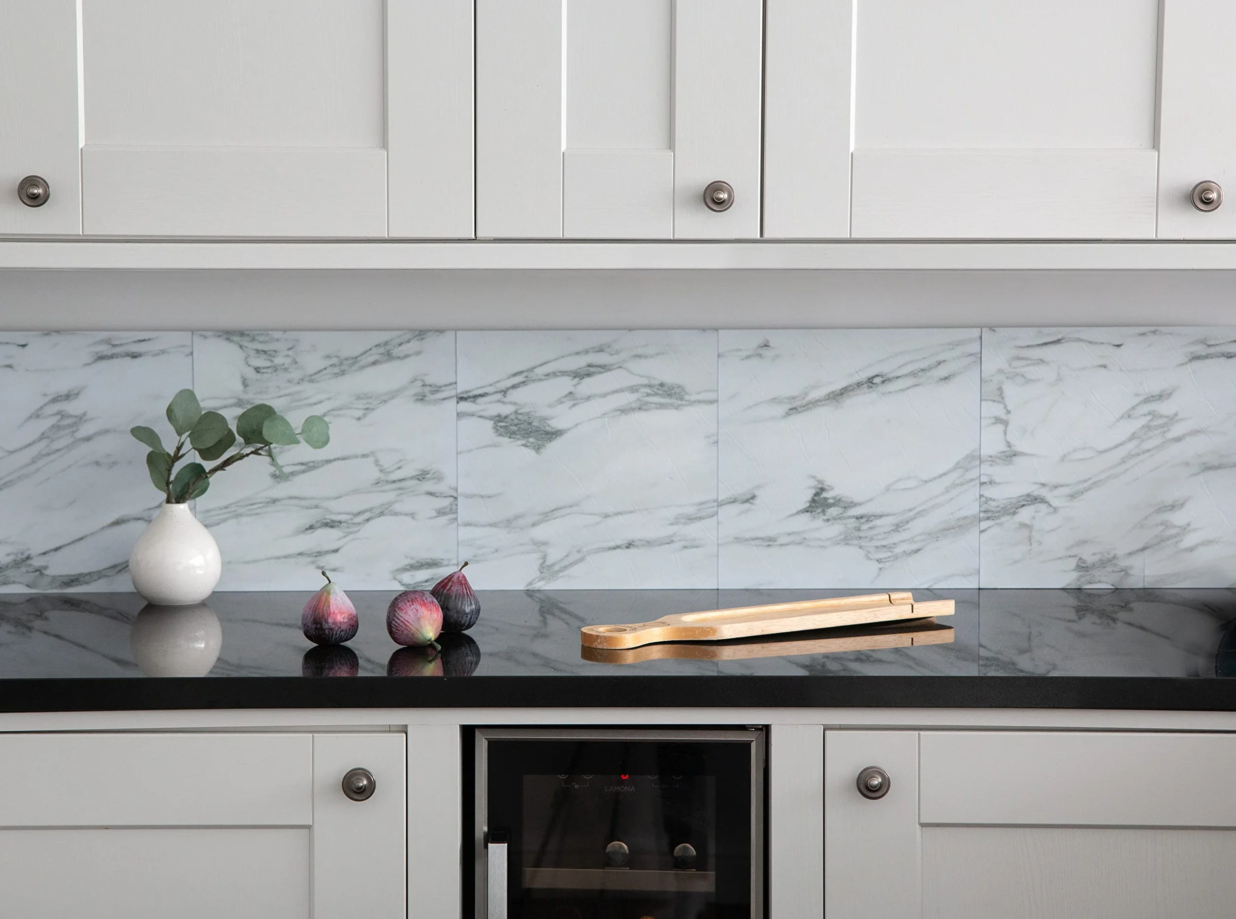 d-c-fix 6 vinilos azulejos adhesivos de pared Mármol premium 30x30 cm - impermeable y lavable - paneles decorativos pegatinas baldosas decoración revestimiento PVC - para baño, cocina