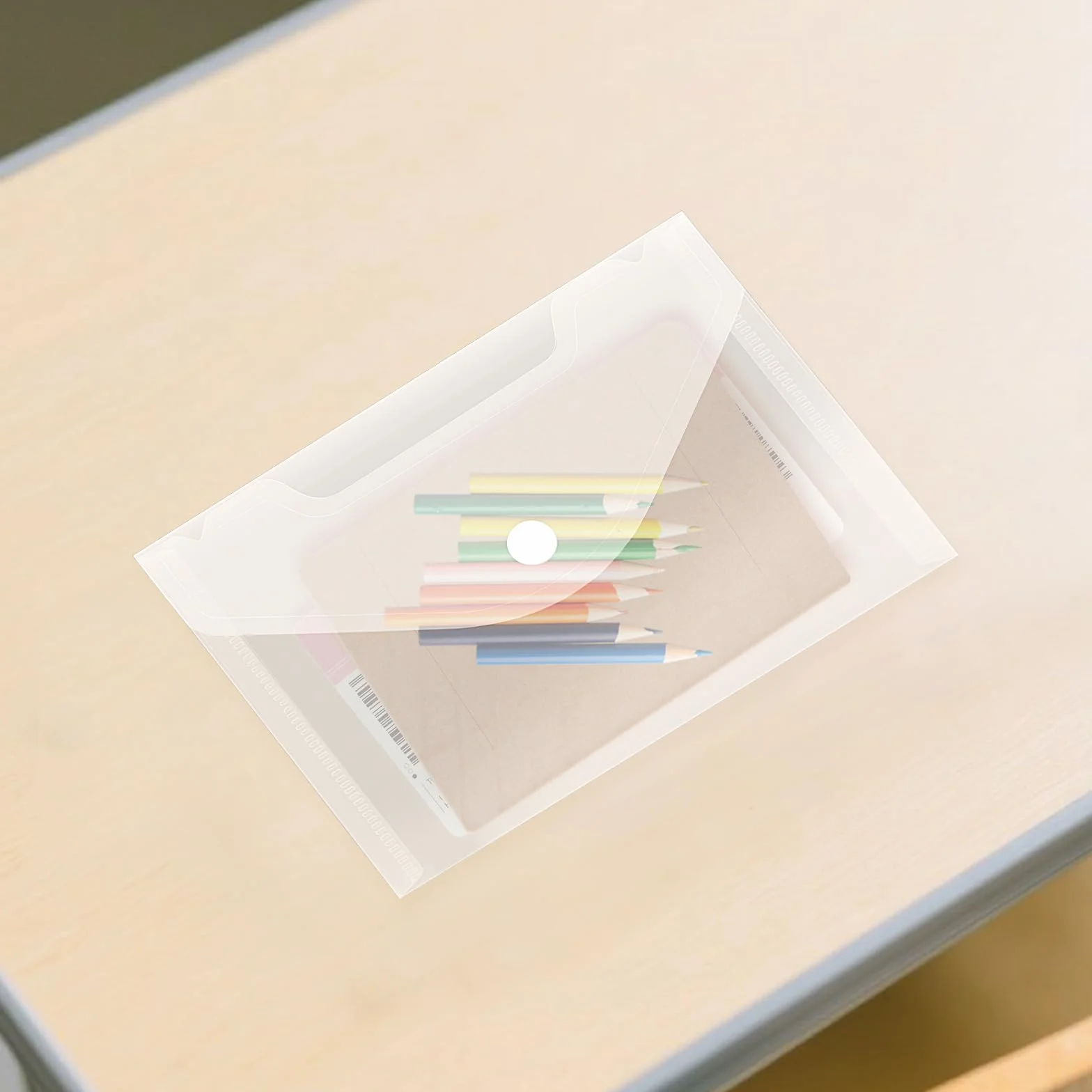 Carteras transparentes A6, sobres de plástico para archivos, paquete de 100