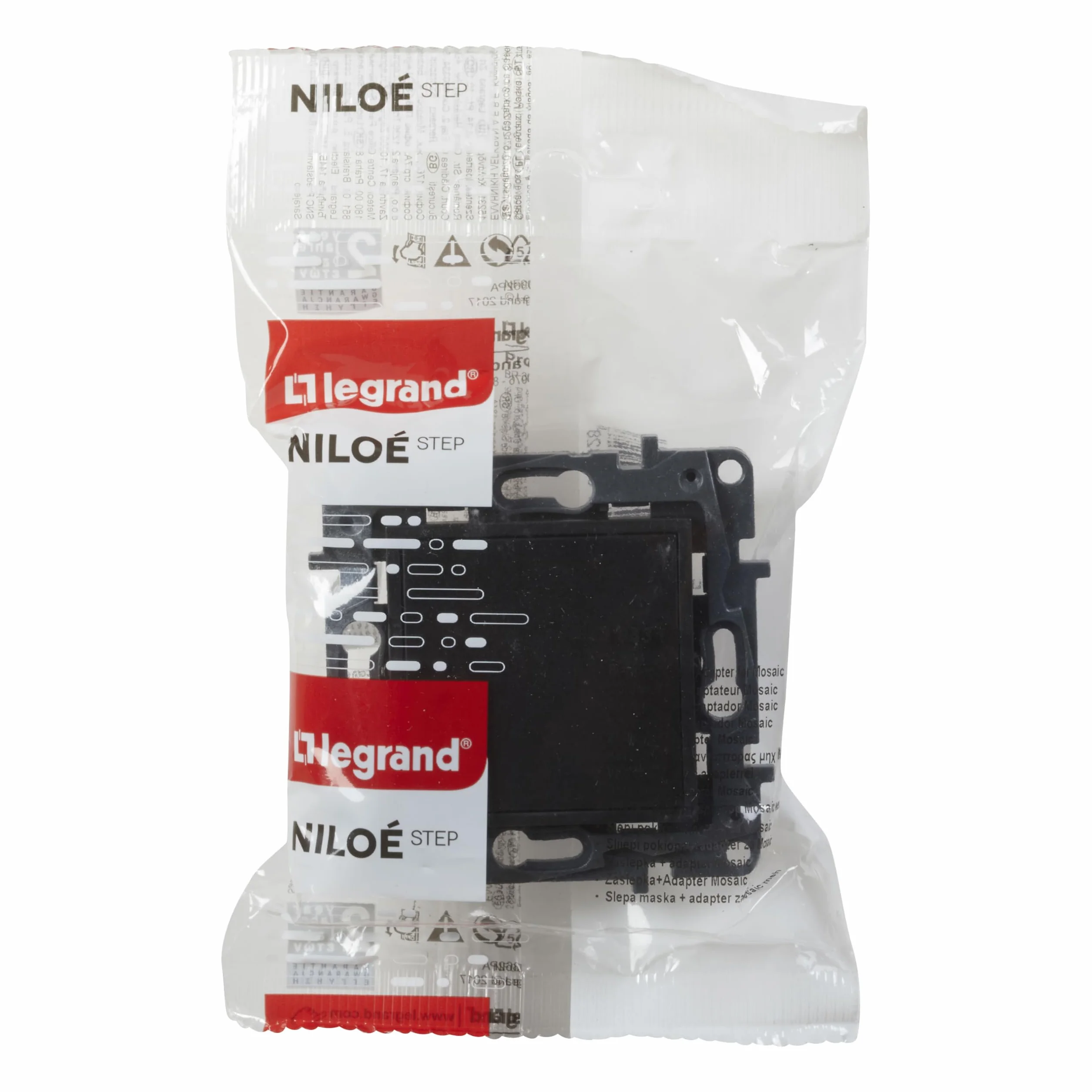 LEGRAND Tapa ciega para instalación empotrada, Gama Niloé Step, Color Antracita, 398308