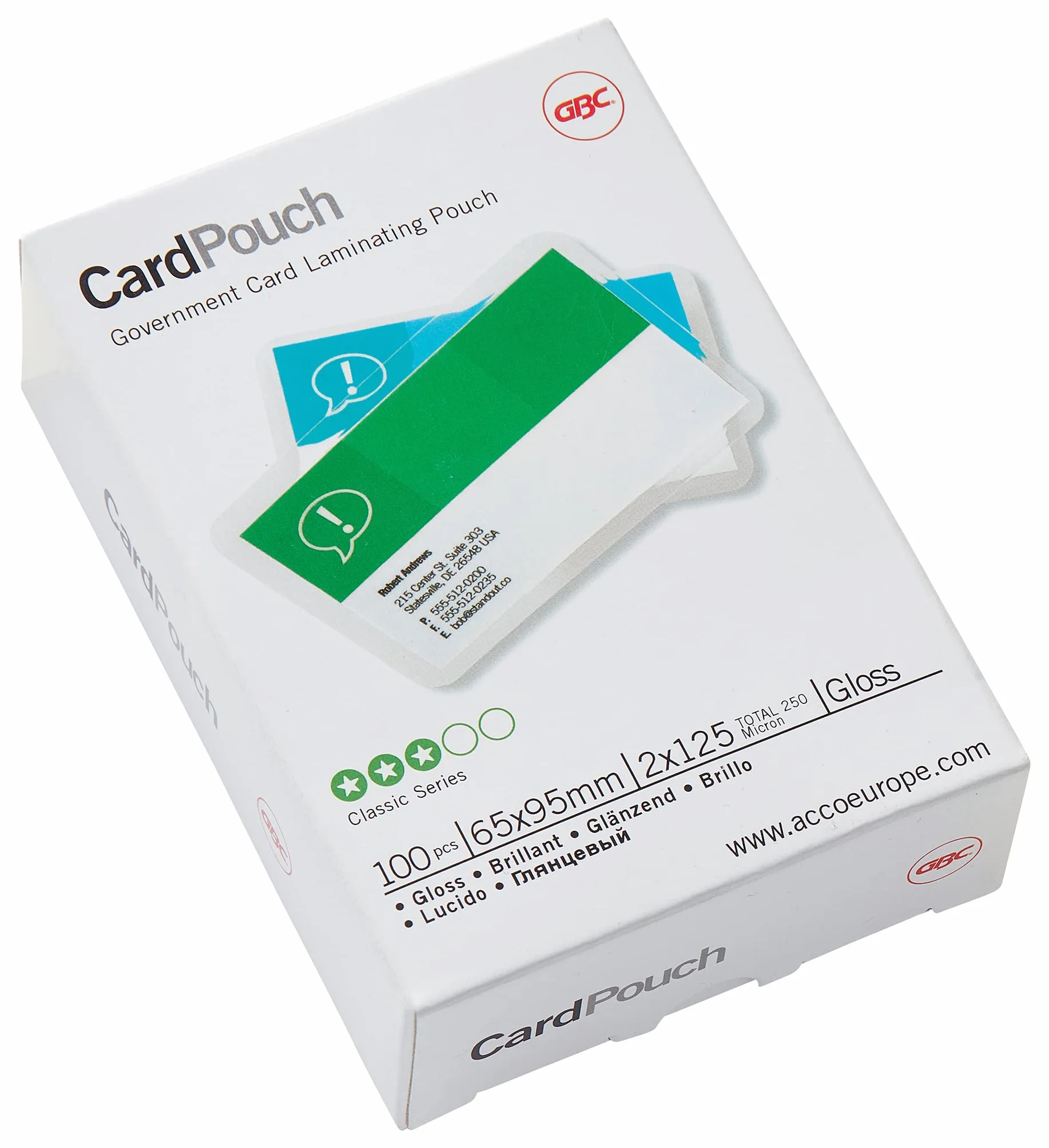 GBC Carteras de plastificación para tarjeta
