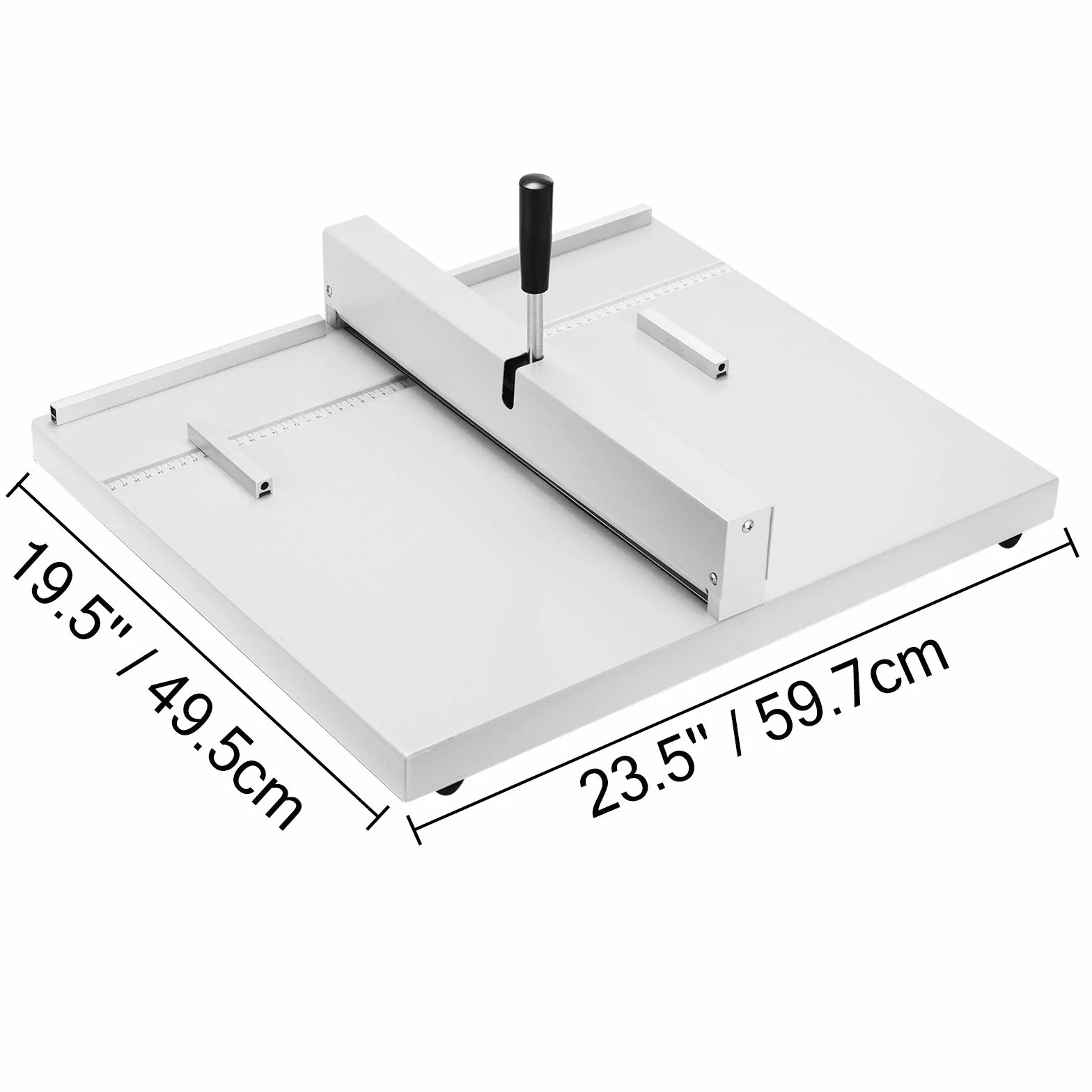VEVOR Máquina Plegadora de Papel Manual 59,7 cm x 49,5 cm 460 mm Creasing Machine con Reglas de Posicionamiento para A4