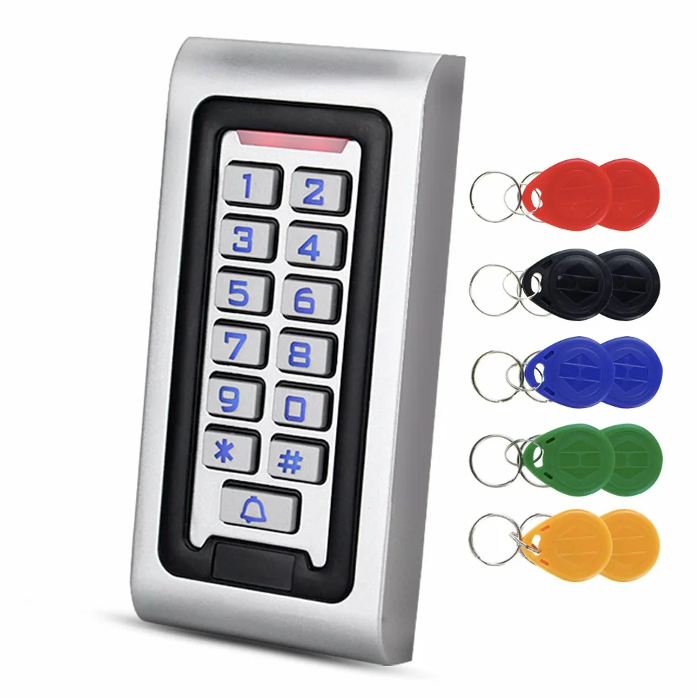 NN99 IP68 Impermeable Teclado de Control de Acceso de RFID Controlador de Acceso a Prueba de lluvia Teclado Lector de 125 KHz EM con 10pcs llaveros