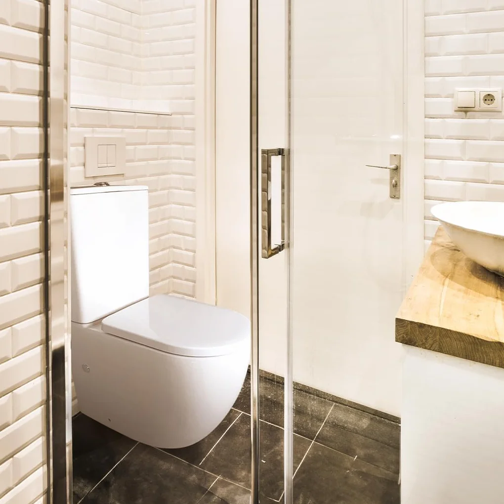 Inodoro Completo - WC Inodoro Completo con Sistema Rimless Antibacterias - Vater Baño con Tapa Dura Extrafina Amortiguada - Salida Dual Eficiente con Ahorro de Agua - WC para Hogar Blanco