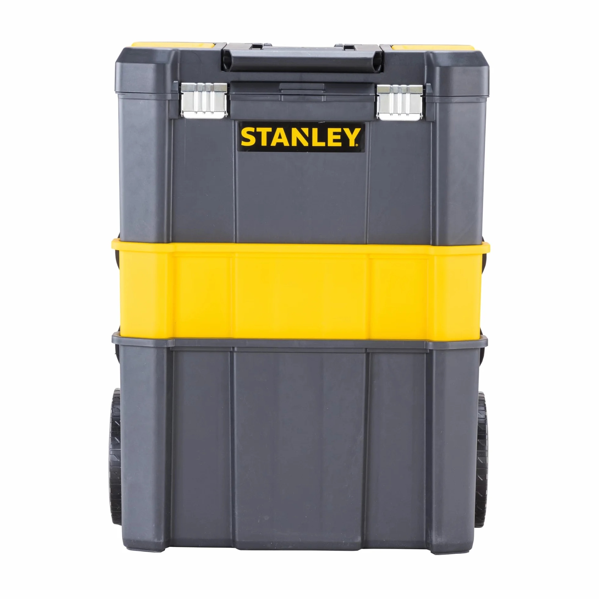 STANLEY Caja de Herramientas Rodante Esencial, Taller Móvil 3 en 1 con Unidades Apilables, Solución Portátil para Herramientas, STST1-80151.