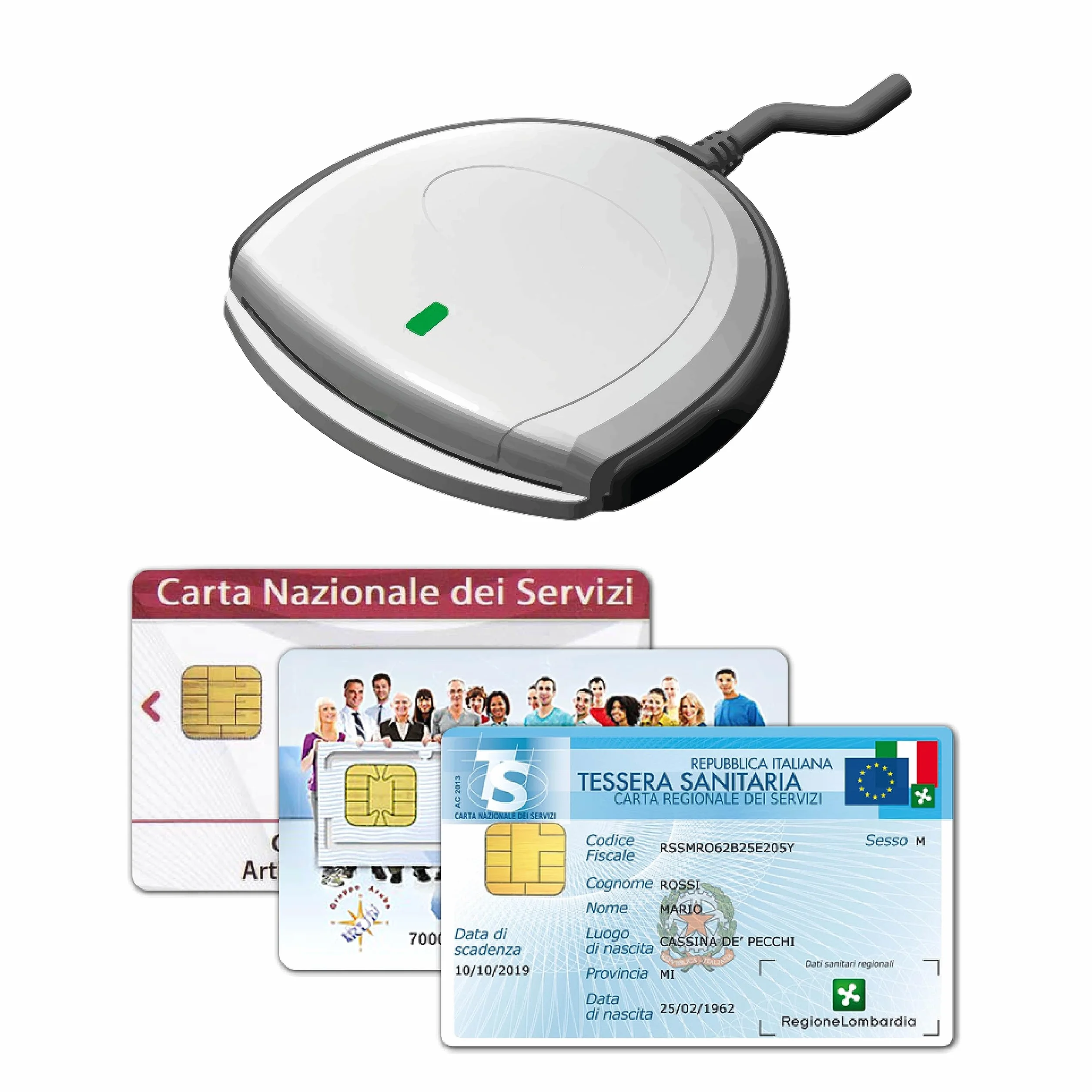 SCR3310 v2.0 USB Lector de DNI electrónico Tarjetas Inteligentes Plug & Play