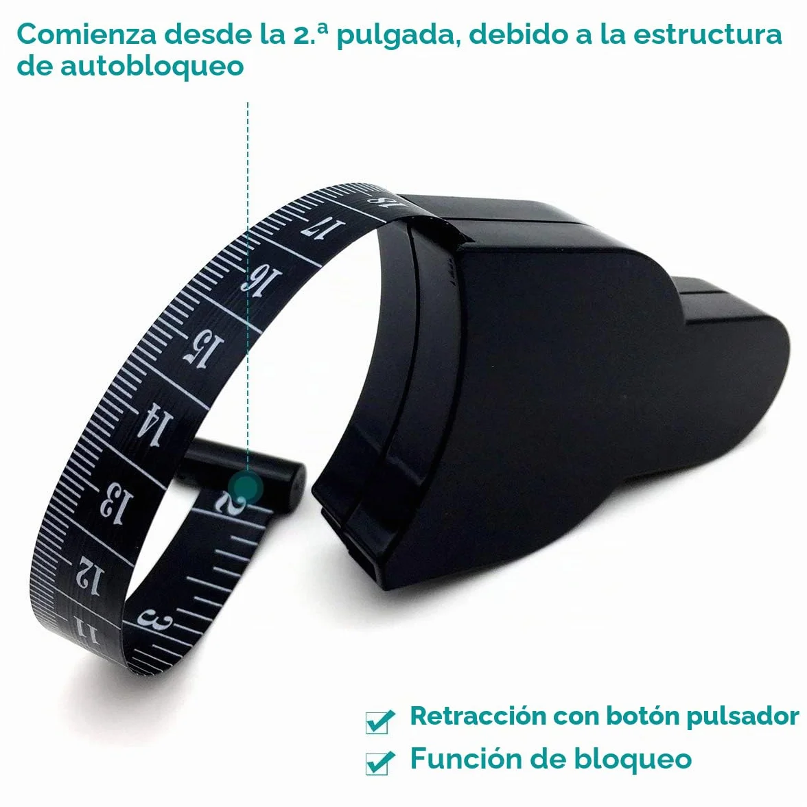 Cinta Métrica Retráctil para el Cuerpo con Bloqueo - Herramienta de Medición Precisa para Fitness