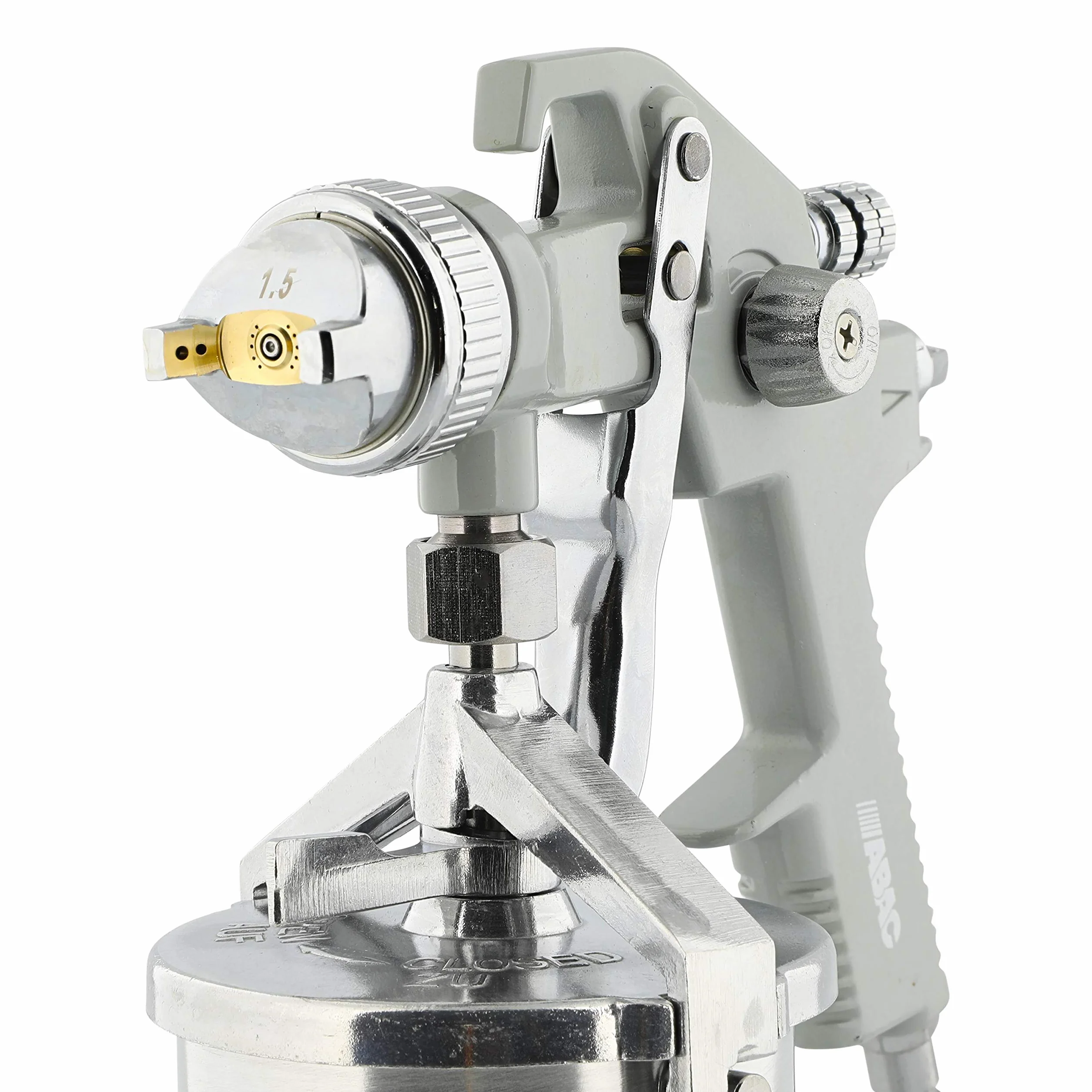 ABAC Pistola Pulverizadora de Pintura G-551A - Recipiente de Pintura de Aluminio de 1 L - Boquilla de 1,5 mm