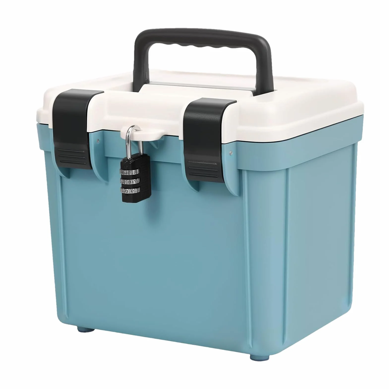 Genérico Caja para Medicamentos con Cerradura,Caja Fuerte Portátil Con Candado - Gran Capacidad Para Medicamentos, Herramientas Y Documentos, Portátil Para Hogar Trabajo Viajes Exterior Y Coche