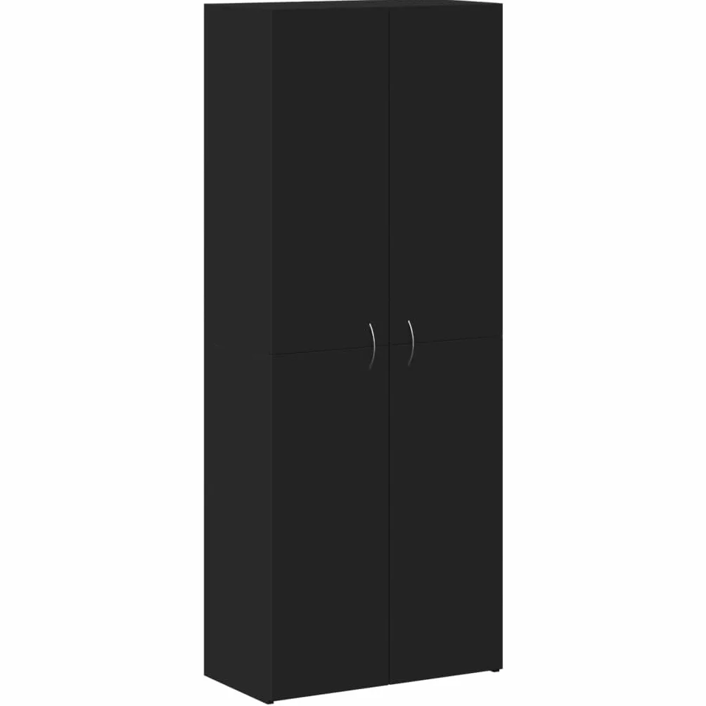 vidaXL Armario archivador Madera de ingeniería Negro 60x32x153 cm