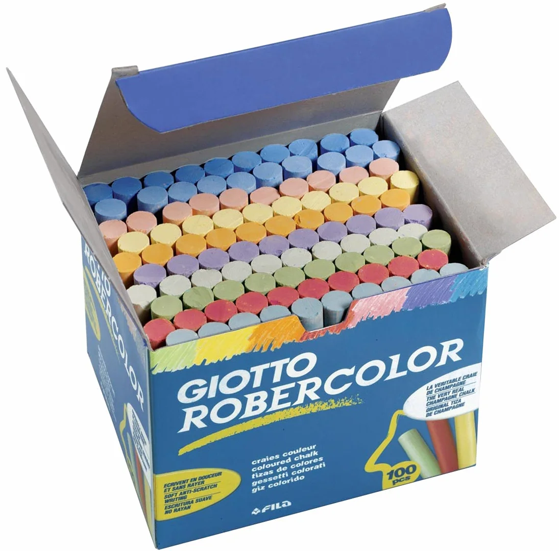 Giotto Robercolor Tizas de colores Caja 100 unidades