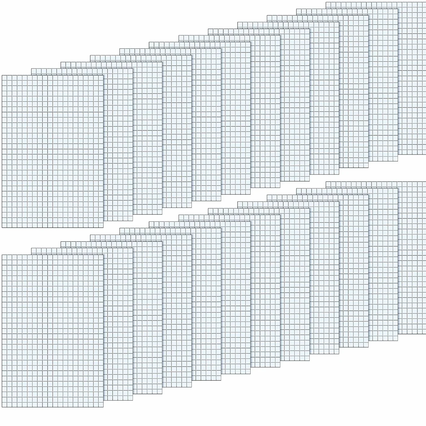 30000 azulejos de mosaico de espejo cuadrados con purpurina, mosaicos de vidrio con parte trasera autoadhesiva, decoración de arte y manualidades de Navidad (plata, 5 x 5 mm x 50 hojas)