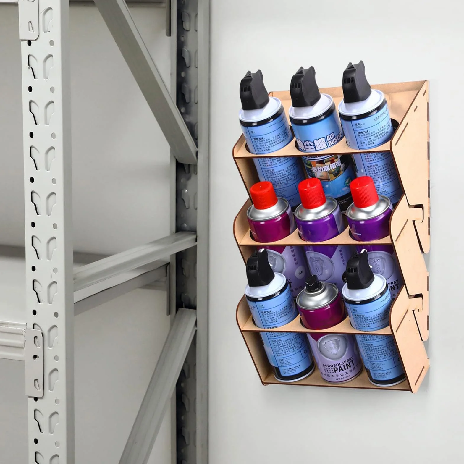 Soporte Para Latas De Aerosol - Organizador De Botellas De Pintura De Gran Capacidad De 41,9x25,4 Cm | Estante De Almacenamiento De Pintura En Aerosol, Soporte Multiusos Para Latas De Aerosol, Soporte