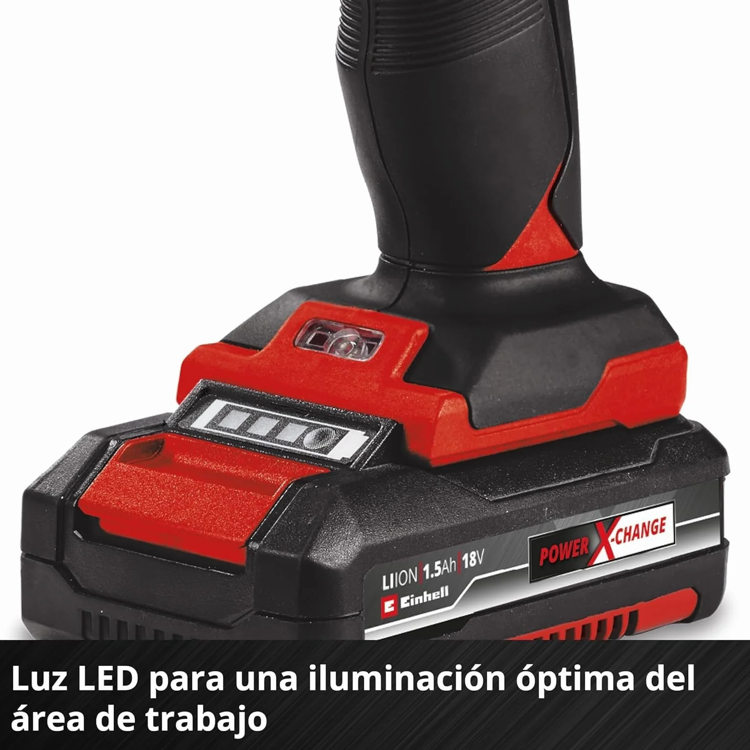 Einhell TC-CD 18/35 Taladro/destornillador inalámbrico Li - Solo Power X-Change (iones de litio, atenuador electrónico, iluminación LED, sin batería ni cargador) Rojo, Negro