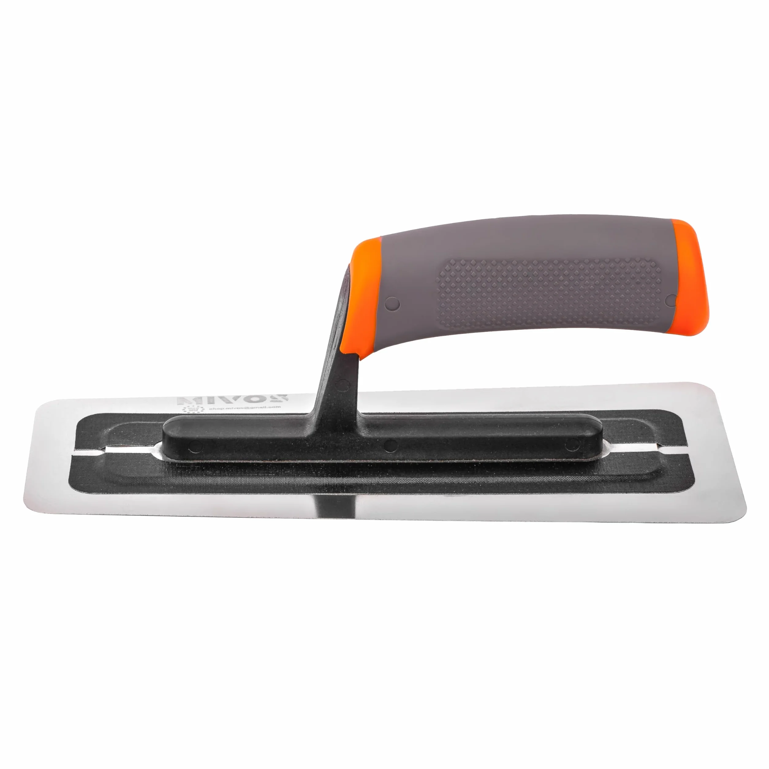 MIVOS llana alisadora de acero inoxidable 240mm - Premium - llana alisadora profesional de acero inoxidable con empuñadura blanda ergonómica - Llana alisadora MADE IN EU