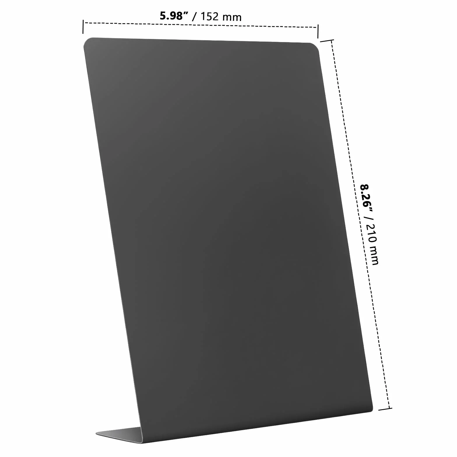 Pizarras A5 Reutilizables 210x152 mm con Soporte en L para Buffet y Restaurantes