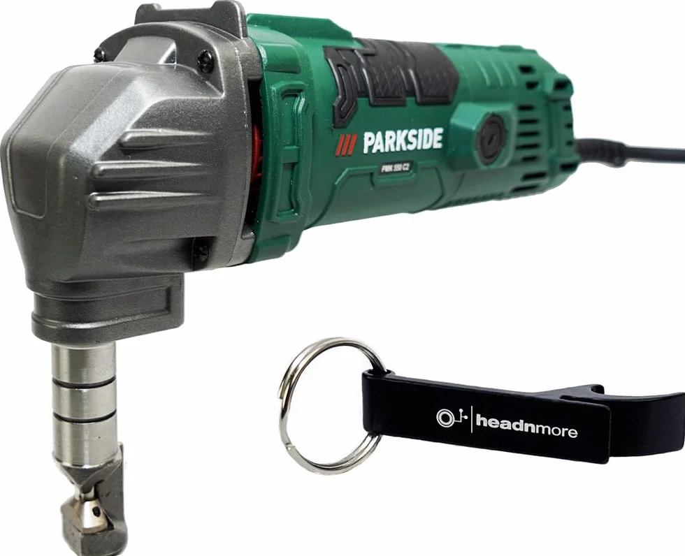 HEADNMORE® Paquete – 1 mordisqueador Parkside PMK 550 C2, 550 W + 1 llavero HEADNMORE®