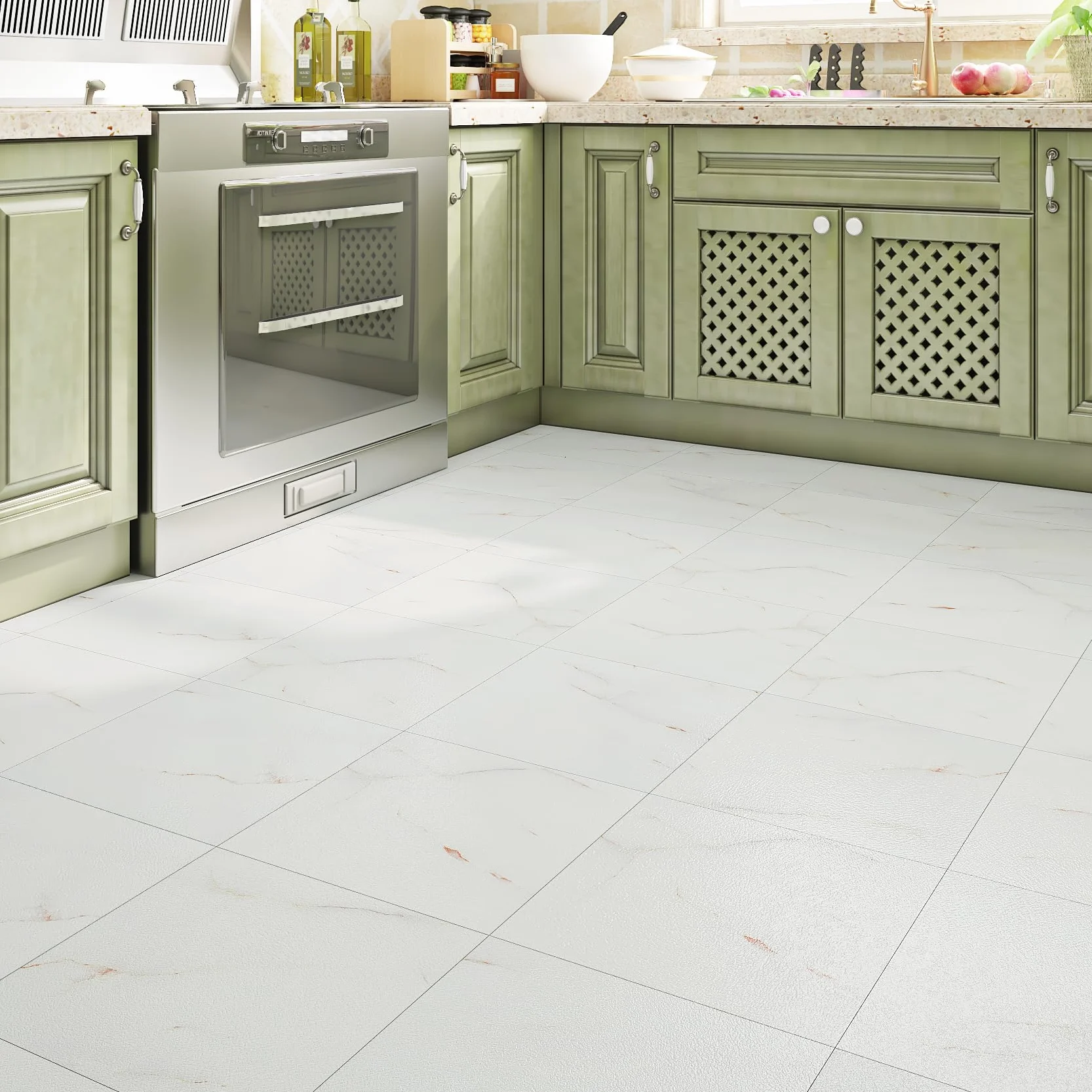 Livelynine Suelo Vinilo Autoadhesivo Blanco Efecto Marmol Baldosas Adhesivas Suelo Baño Marmol Rosa Y Blanco 30x30 16-Baldosas Vinilo Adhesivo Suelo Cocina Losetas Autoadhesivas Suelo Baño Habitación