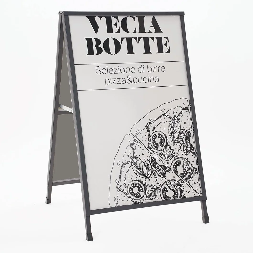 Danieli Store - Caballete Publicitario de Doble Cara 60x90 cm de Exterior - Expositor Anuncios para Panel Publicitario - Caballete Publicidad Exterior de Pie